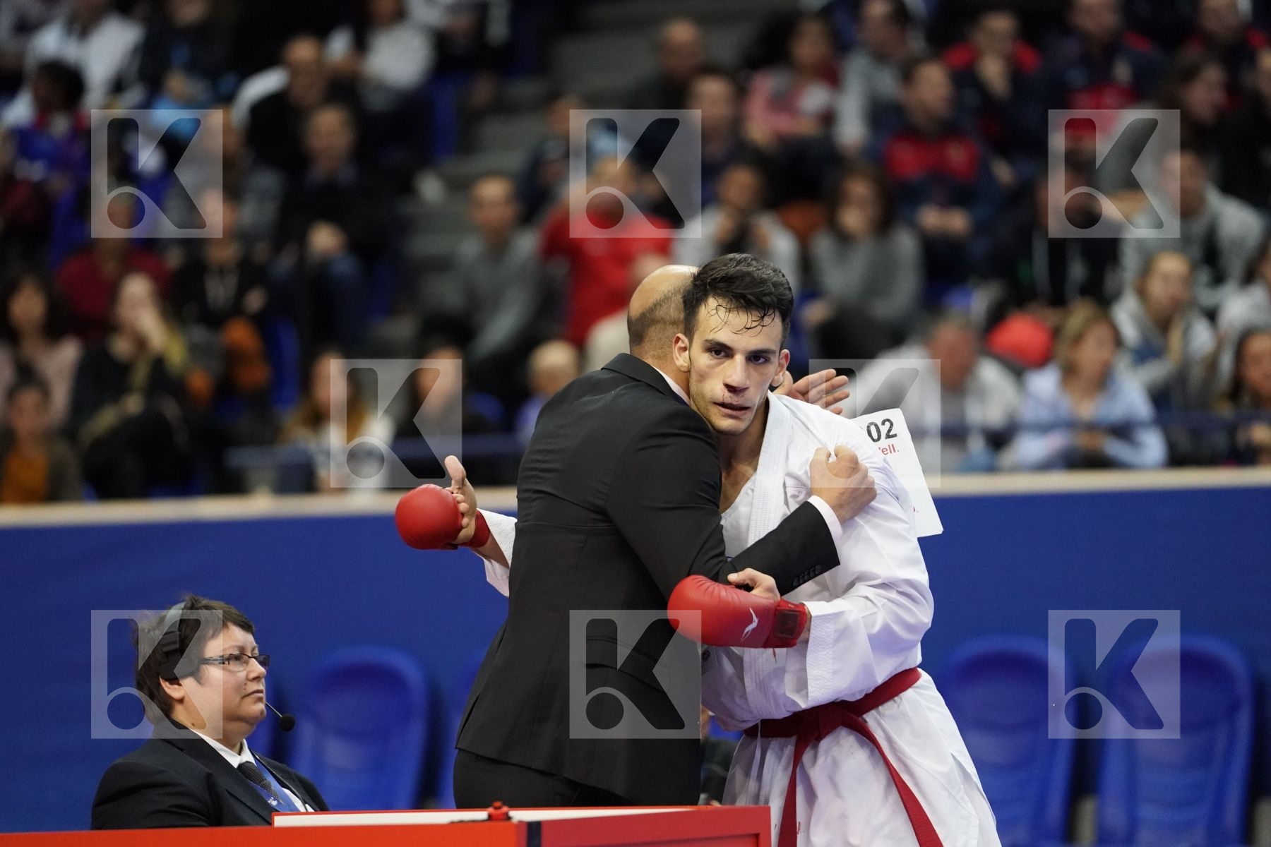 AHMED RAMADAN MOHAMED (EGYPT) vs AKTAS UGUR (TURKEY) in Senior Kumite Ð 84 Kg - Bronze bout