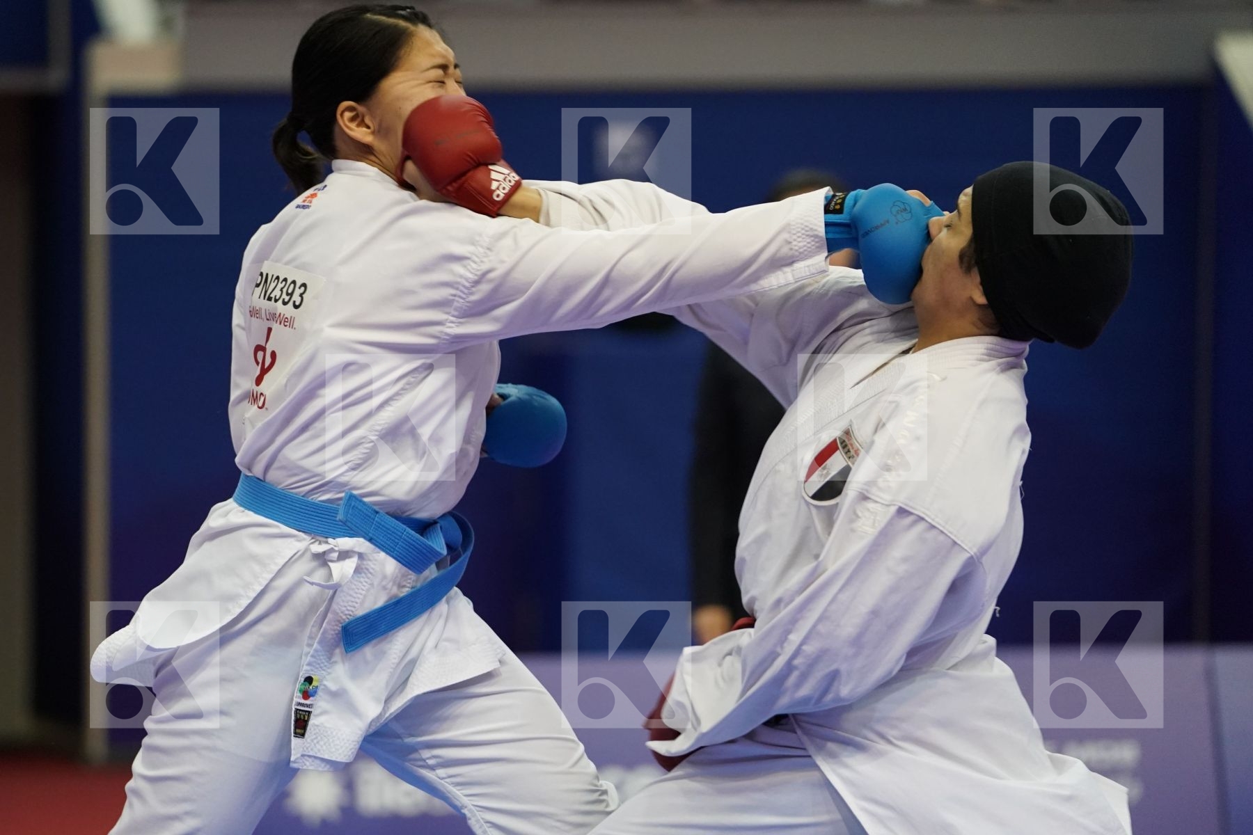 OKILA MENNA SHAABAN (EGYPT) vs SUGIMOTO RISA (JAPAN) in Senior Kumite 68+ Kg - Bronze bout