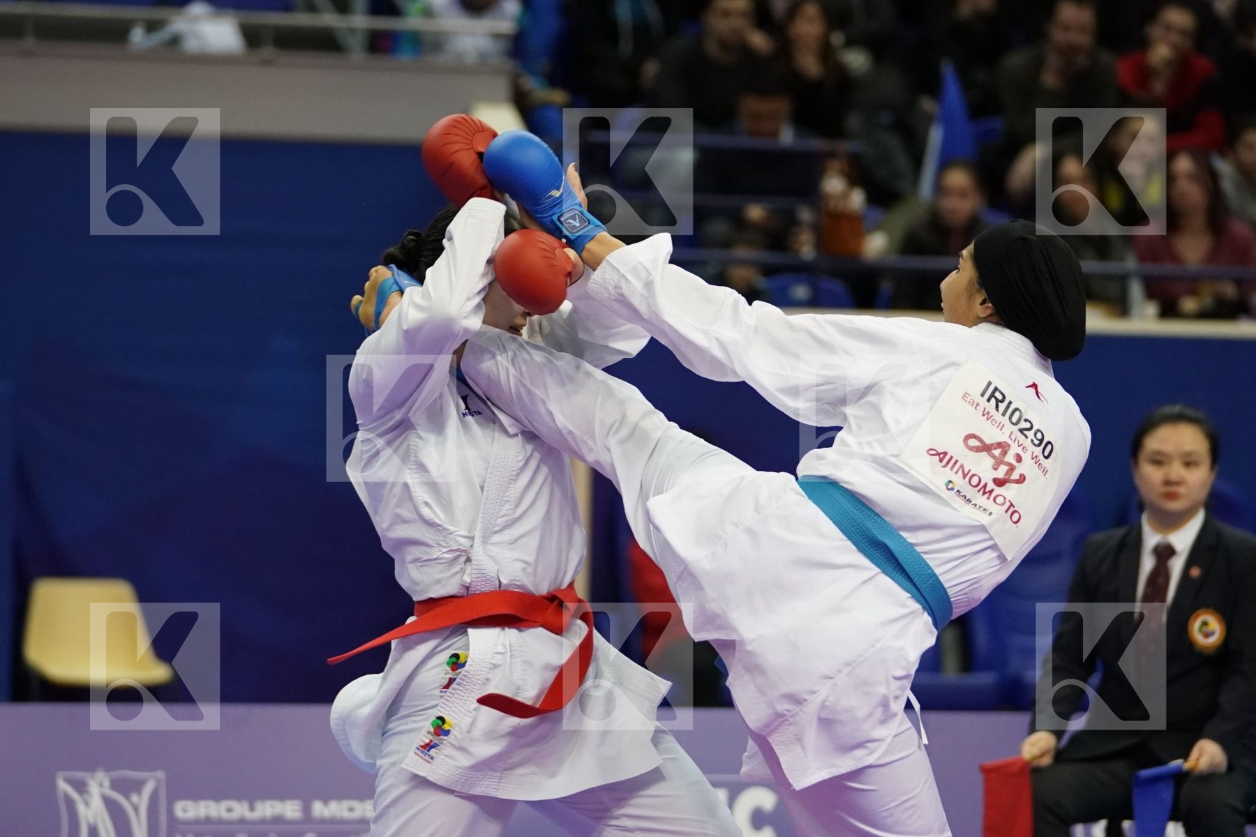 SAITO AYAKA (JAPAN) vs ABBASLI HAMIDEH (ISLAMIC REPUBLIC OF IRAN) in Senior Kumite 68+ Kg - Bronze bout