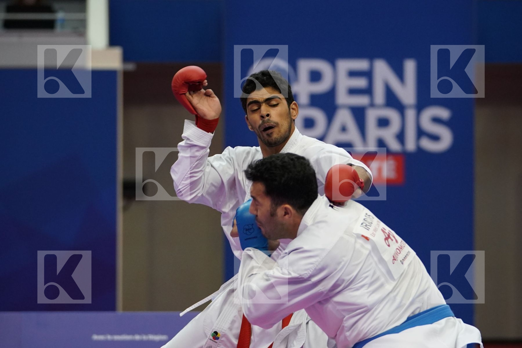 MAHMOUD TAHA TAREK (EGYPT) vs GANJZADEH SAJAD (ISLAMIC REPUBLIC OF IRAN) in Senior Kumite 84+ Kg - Bronze bout