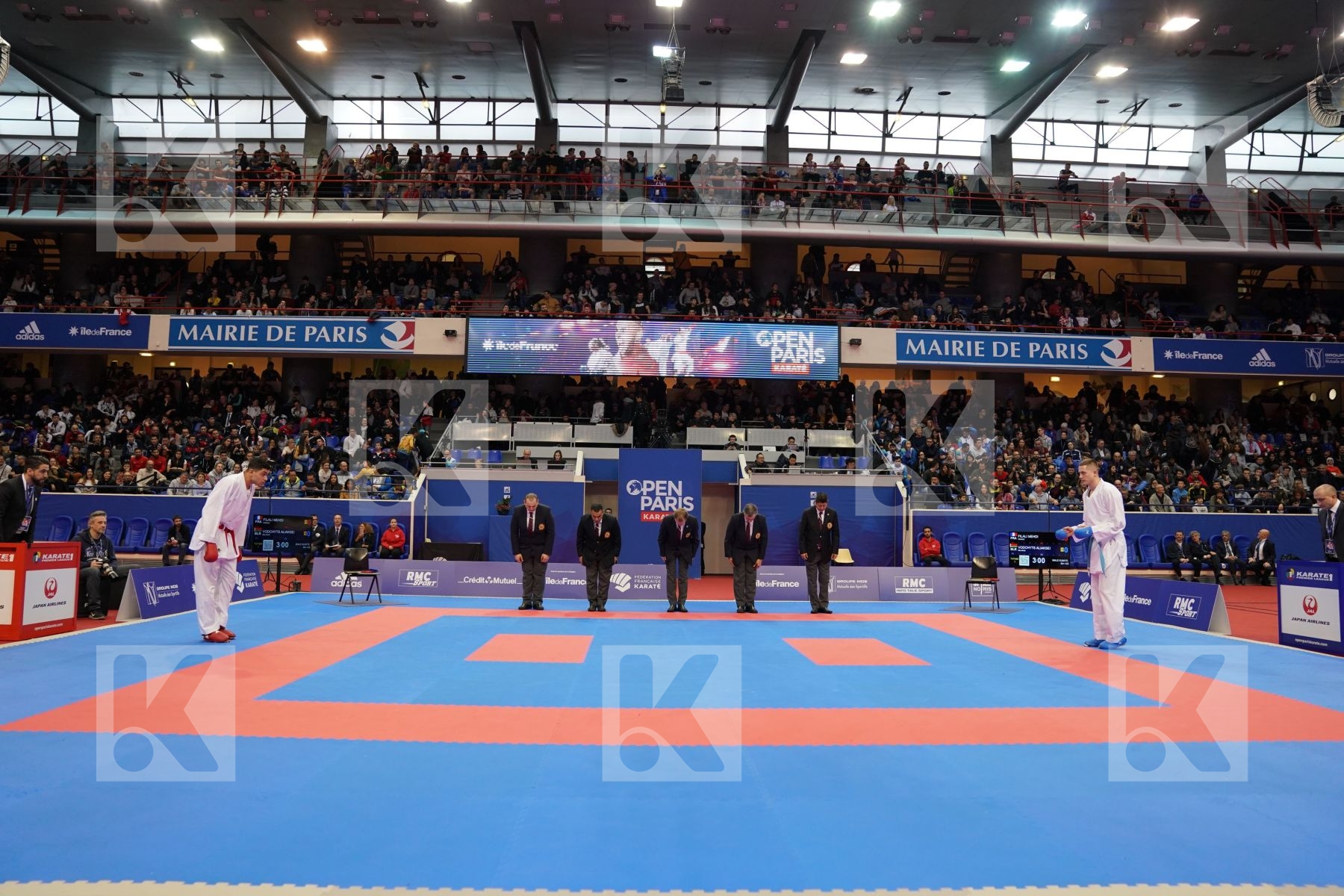 FILALI MEHDI (FRANCE) vs VODCHYTS ALIAKSEI (BELARUS) in Senior Kumite 84+ Kg - Bronze bout