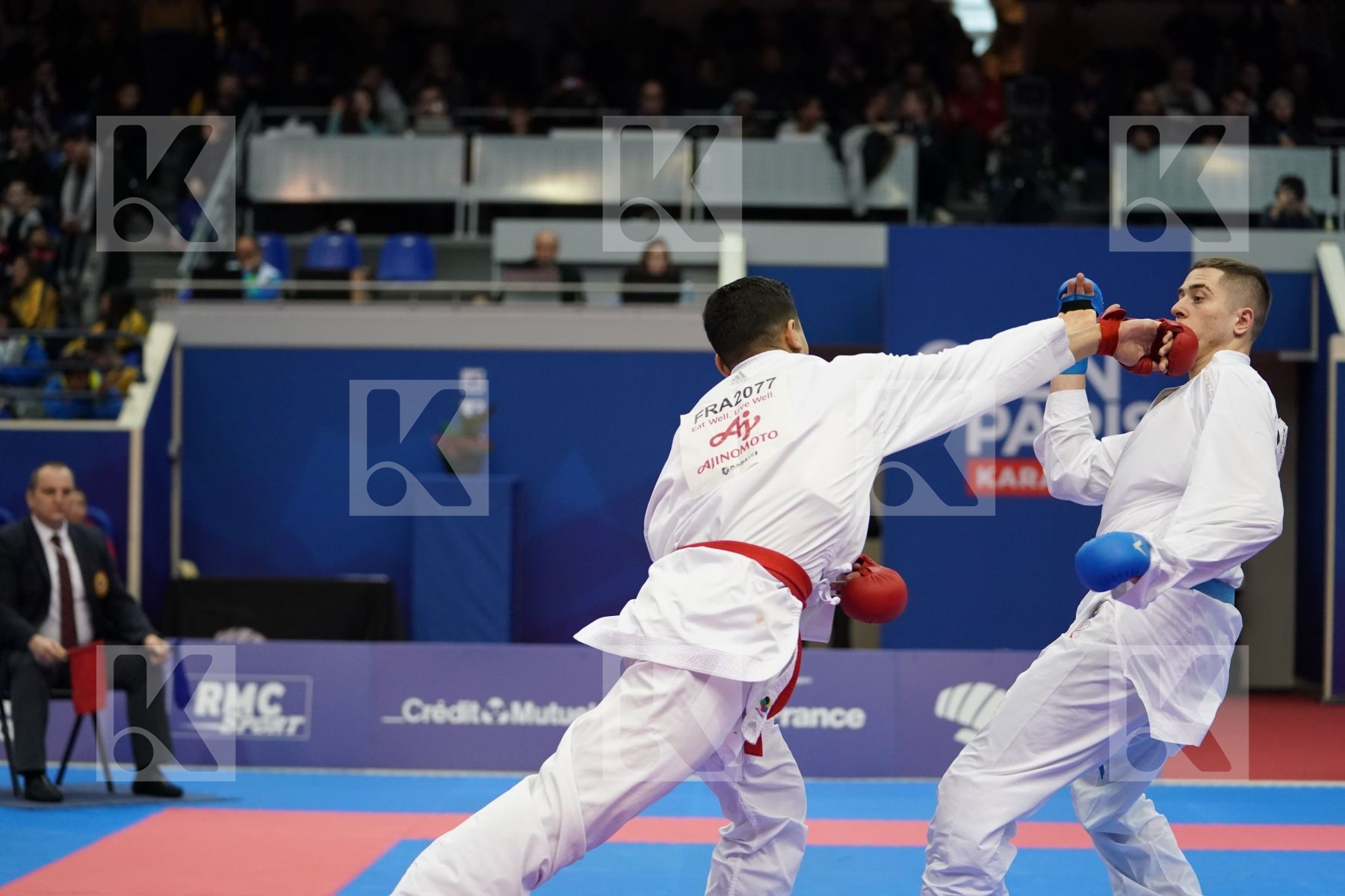 FILALI MEHDI (FRANCE) vs VODCHYTS ALIAKSEI (BELARUS) in Senior Kumite 84+ Kg - Bronze bout
