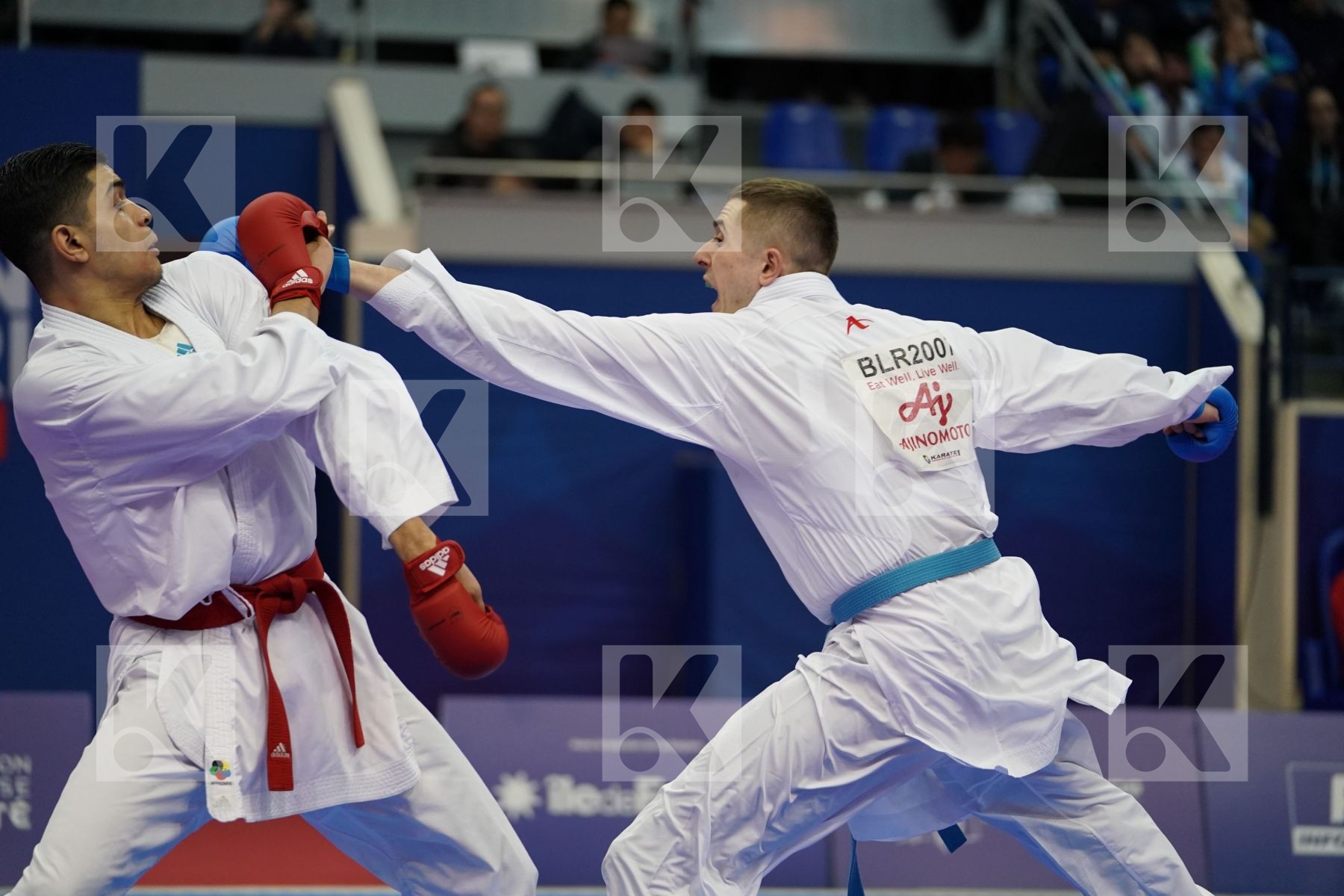 FILALI MEHDI (FRANCE) vs VODCHYTS ALIAKSEI (BELARUS) in Senior Kumite 84+ Kg - Bronze bout