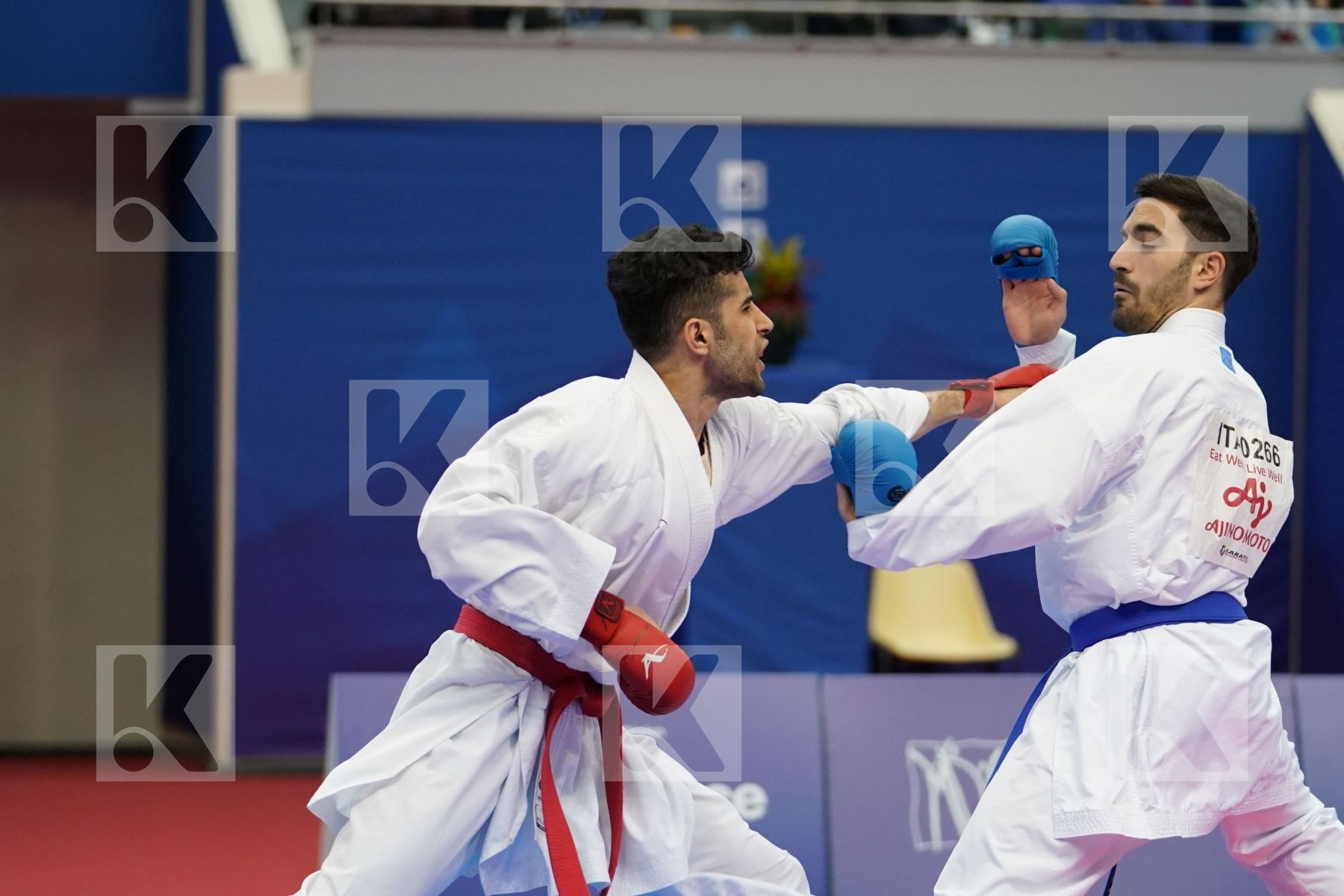 HASSANNIAIDEILAMI MAJID (ISLAMIC REPUBLIC OF IRAN) vs CRESCENZO ANGELO (ITALY) in Senior Kumite -60 Kg - Gold bout