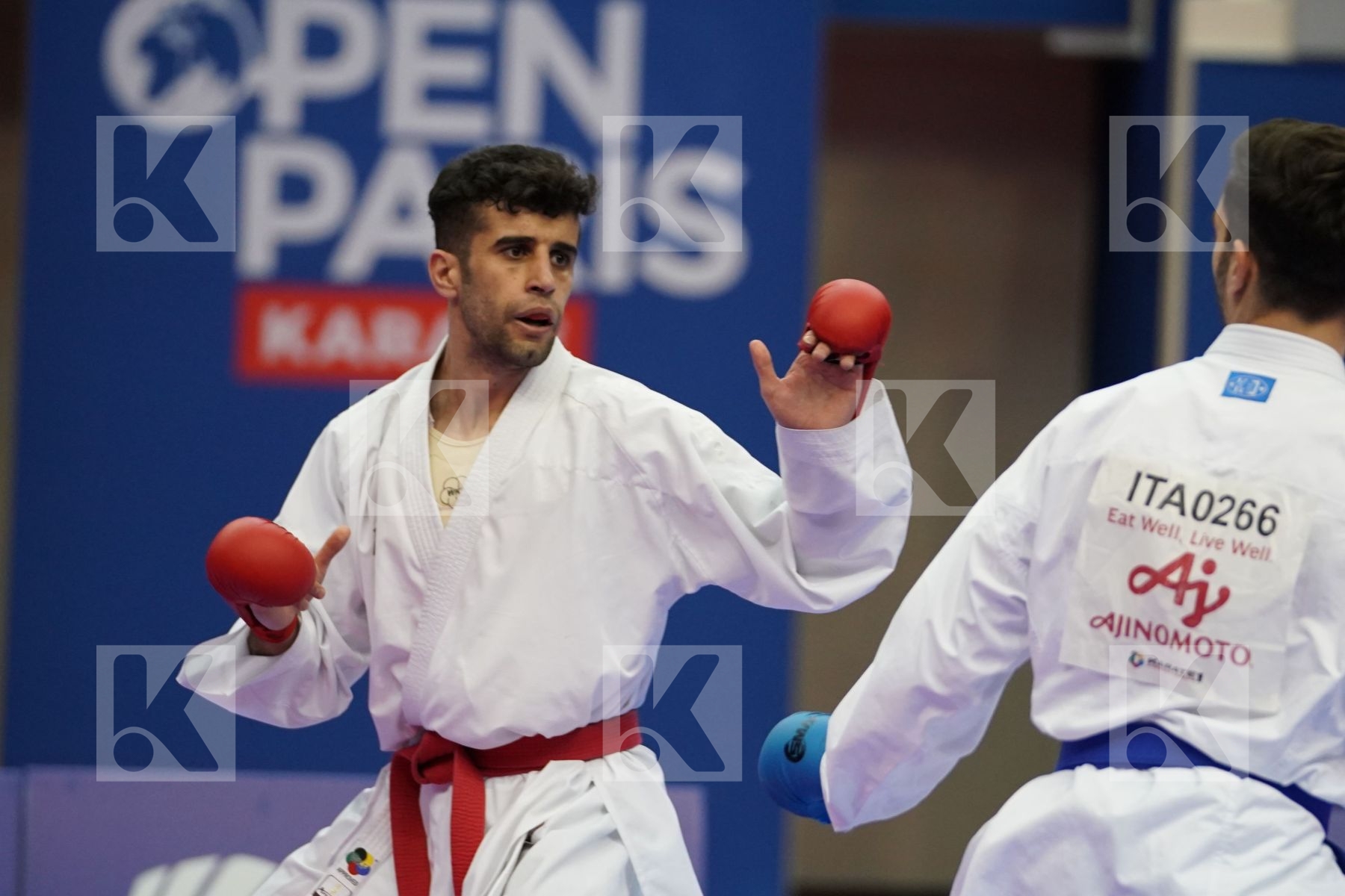 HASSANNIAIDEILAMI MAJID (ISLAMIC REPUBLIC OF IRAN) vs CRESCENZO ANGELO (ITALY) in Senior Kumite -60 Kg - Gold bout