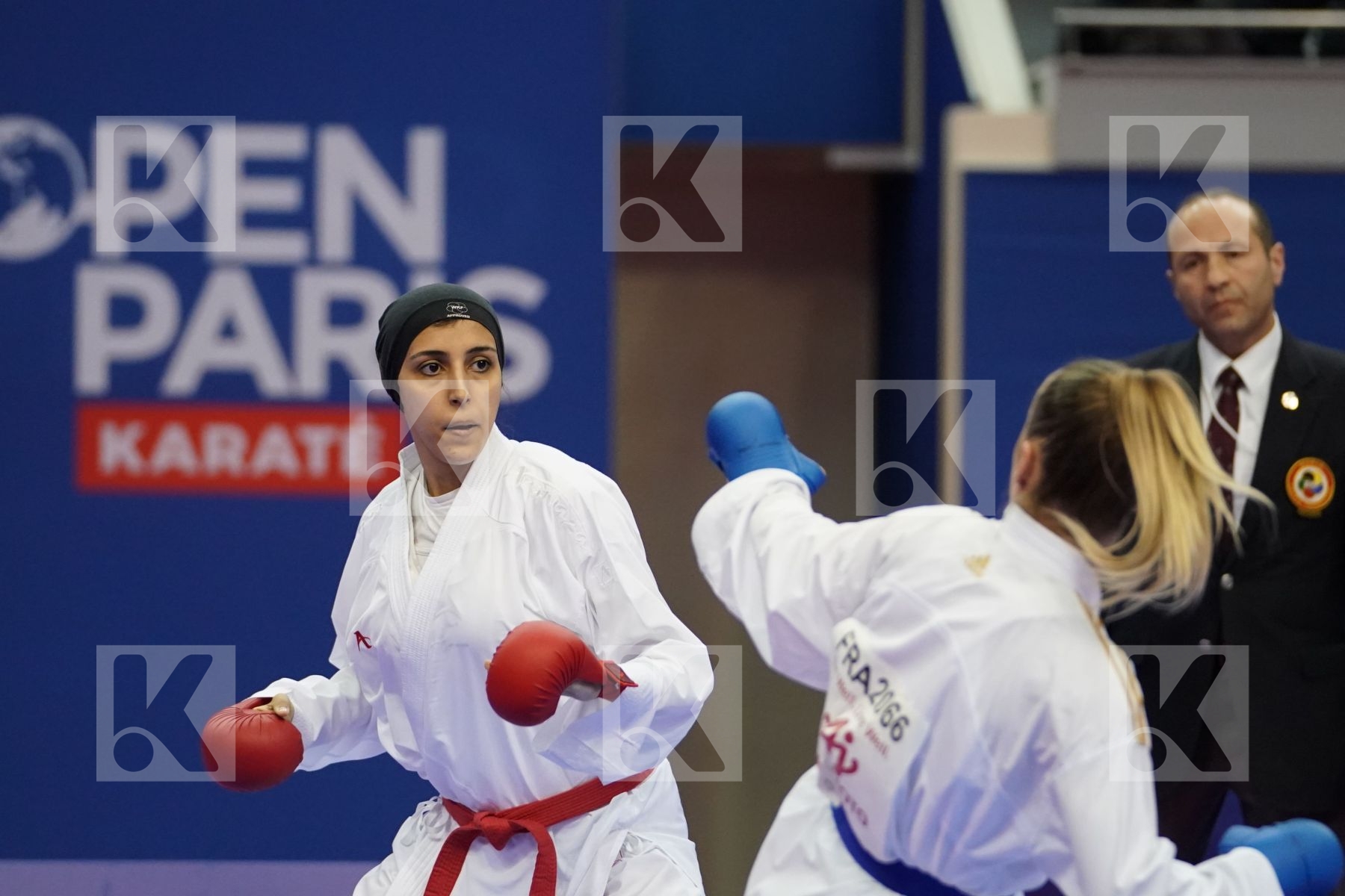 LOTFY GIANA (EGYPT) vs PHILIPPE GWENDOLINE (FRANCE) in Senior Kumite Ð 61 Kg - Gold bout
