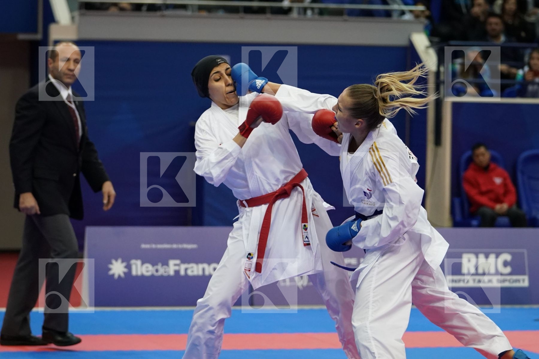 LOTFY GIANA (EGYPT) vs PHILIPPE GWENDOLINE (FRANCE) in Senior Kumite Ð 61 Kg - Gold bout