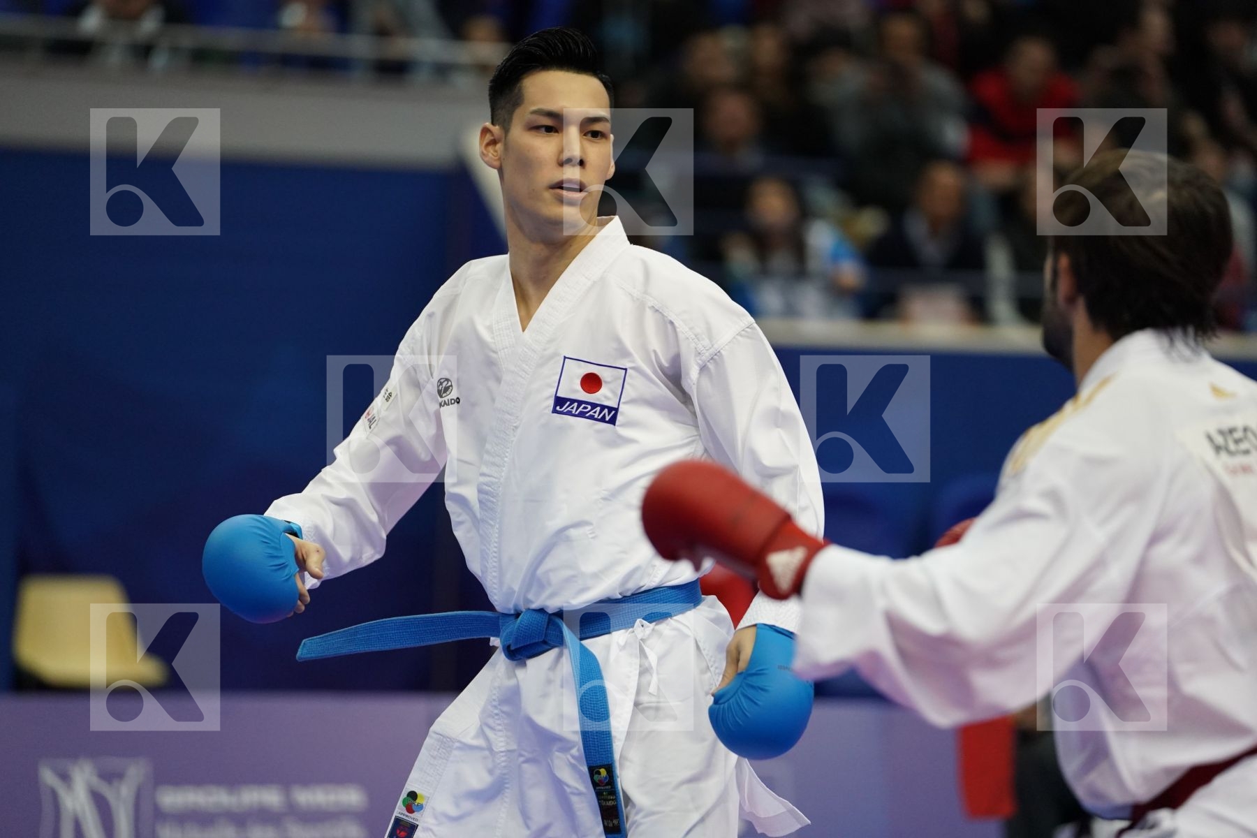 AGHAYEV RAFAEL (AZERBAIJAN) vs NISHIMURA KEN (JAPAN) in Senior Kumite Ð 75 Kg - Gold bout