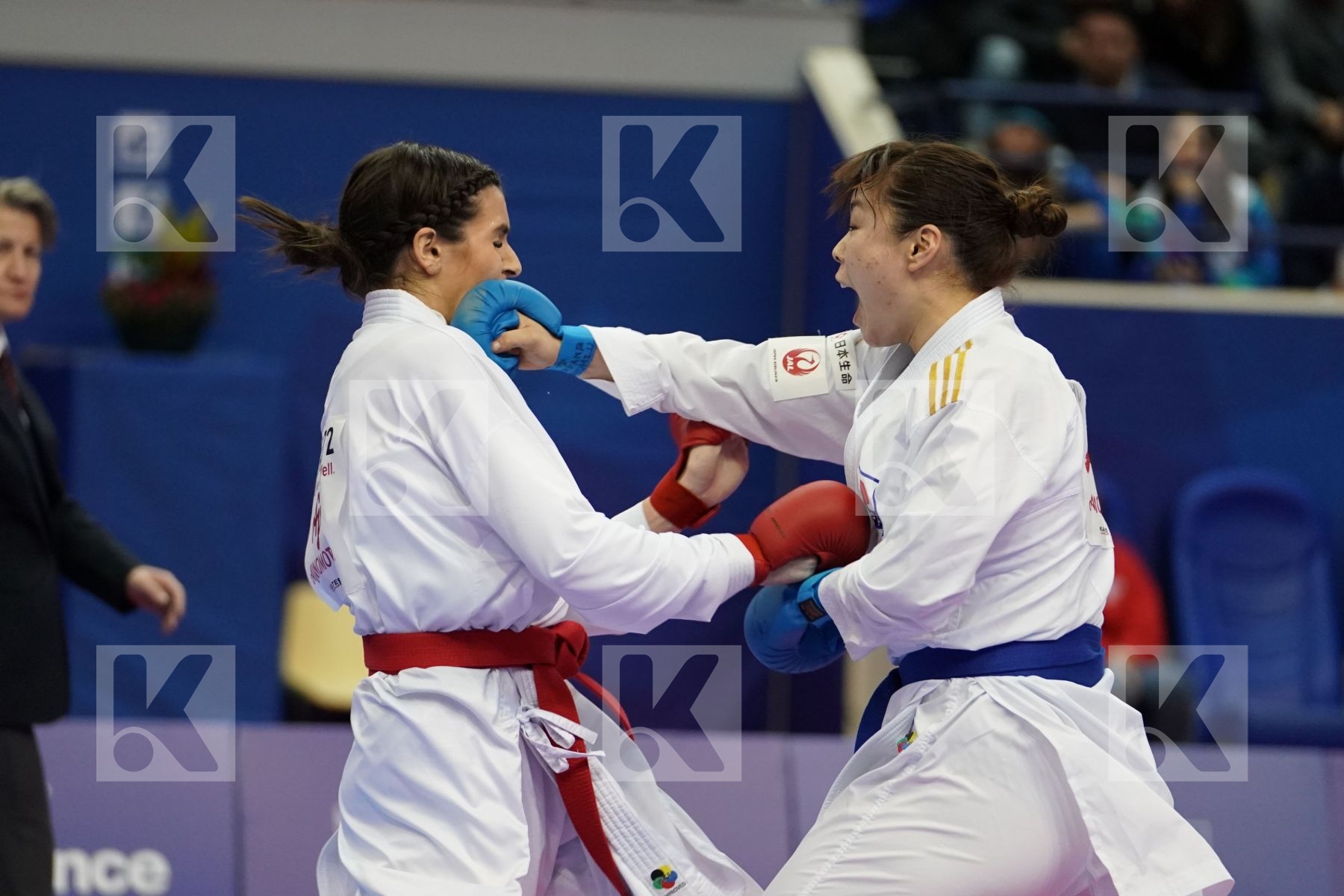 GARCIA NANCY (FRANCE) vs UEKUSA AYUMI (JAPAN) in Senior Kumite 68+ Kg - Gold bout