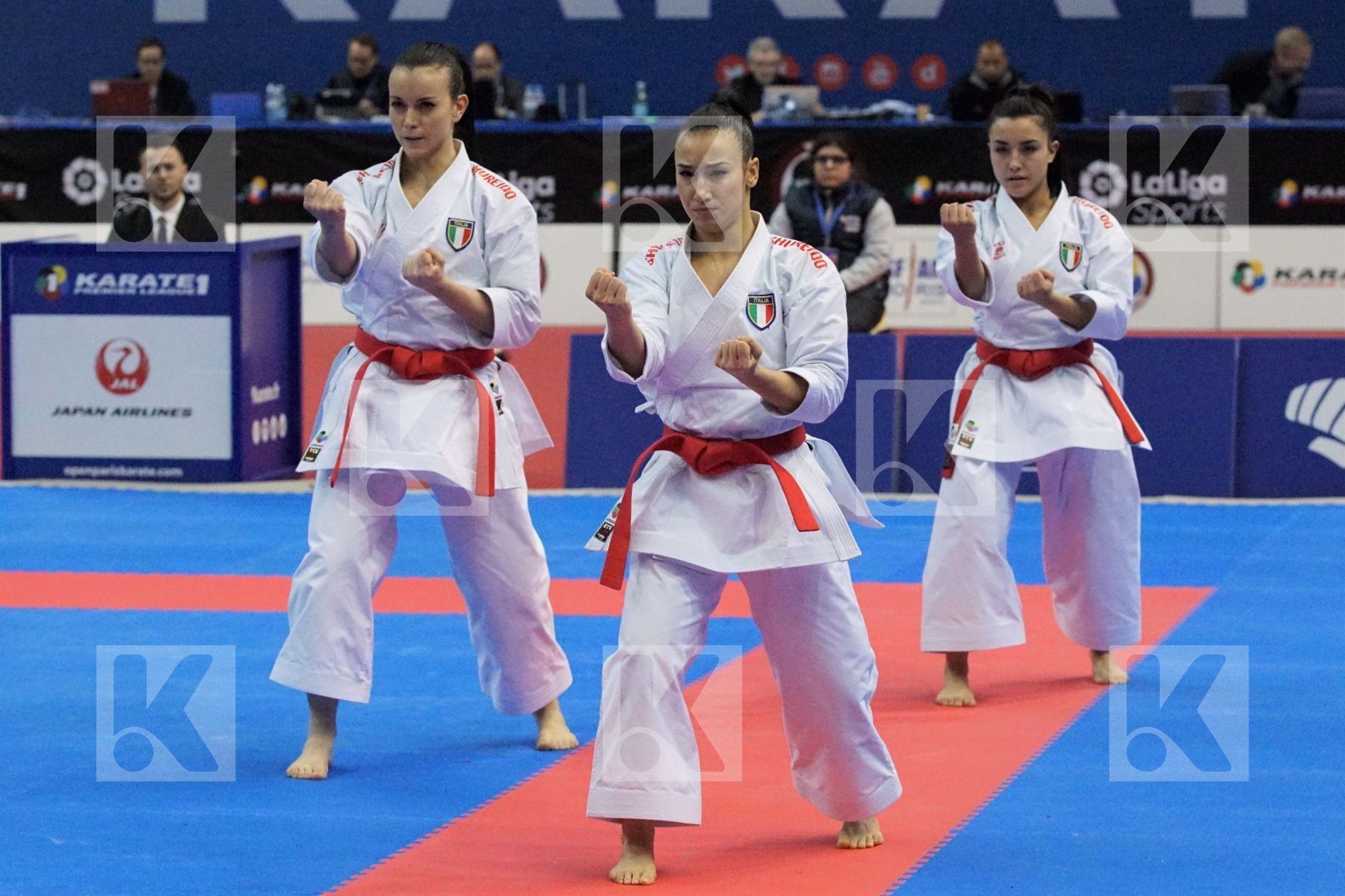 Italy vs. Spain in Female Team Kata - Gold match