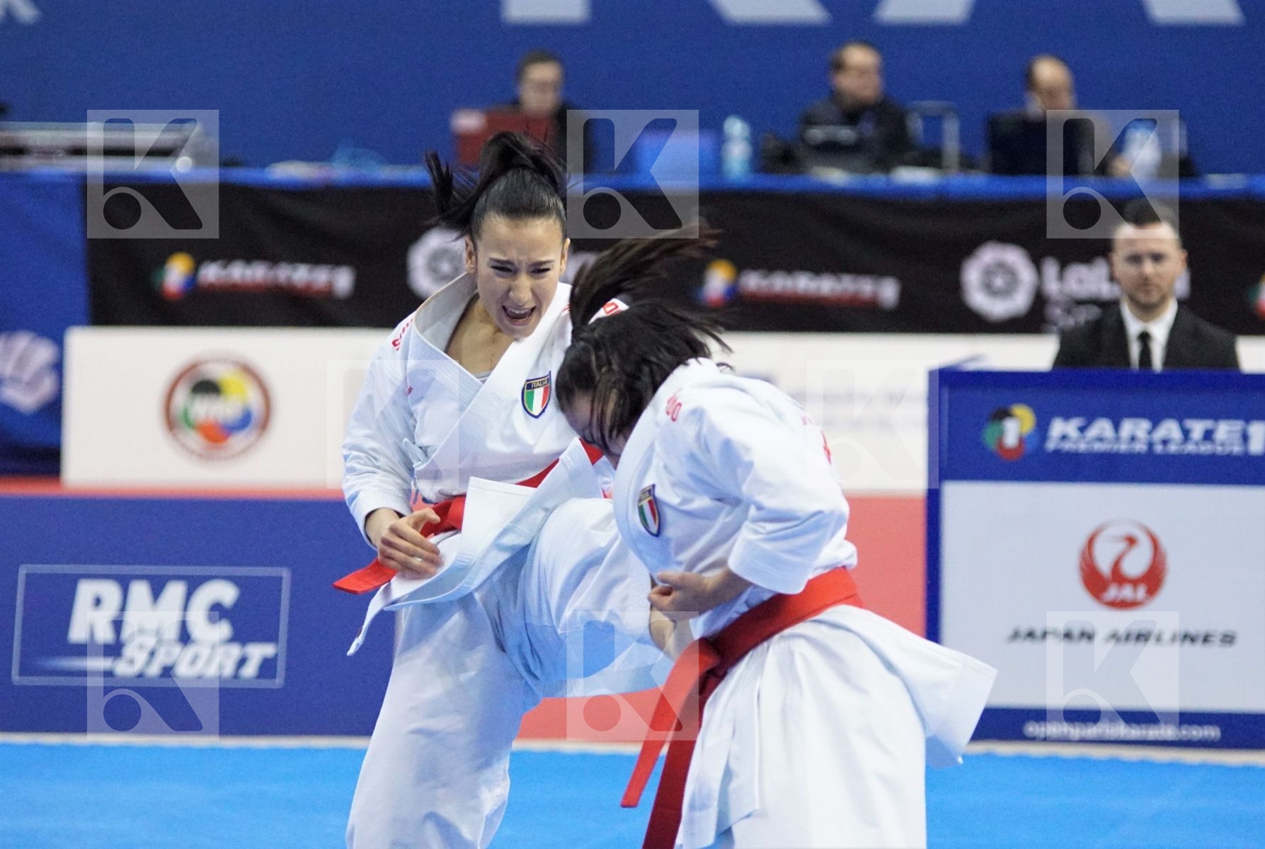 Italy vs. Spain in Female Team Kata - Gold match