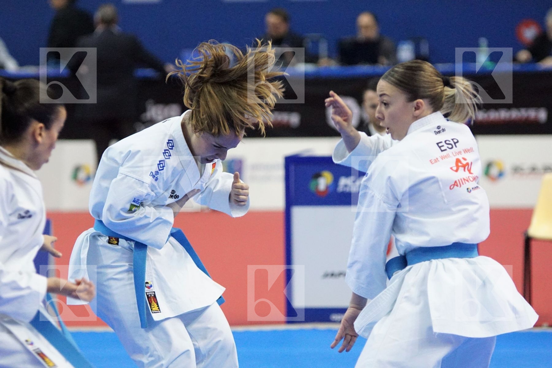 Italy vs. Spain in Female Team Kata - Gold match