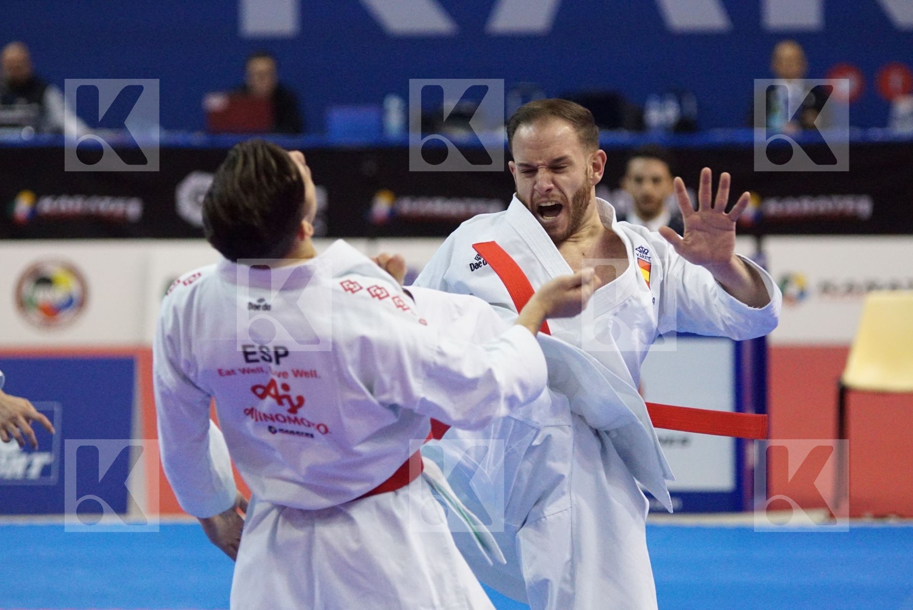 Spain vs. Turkey in Male Team Kata - Gold match