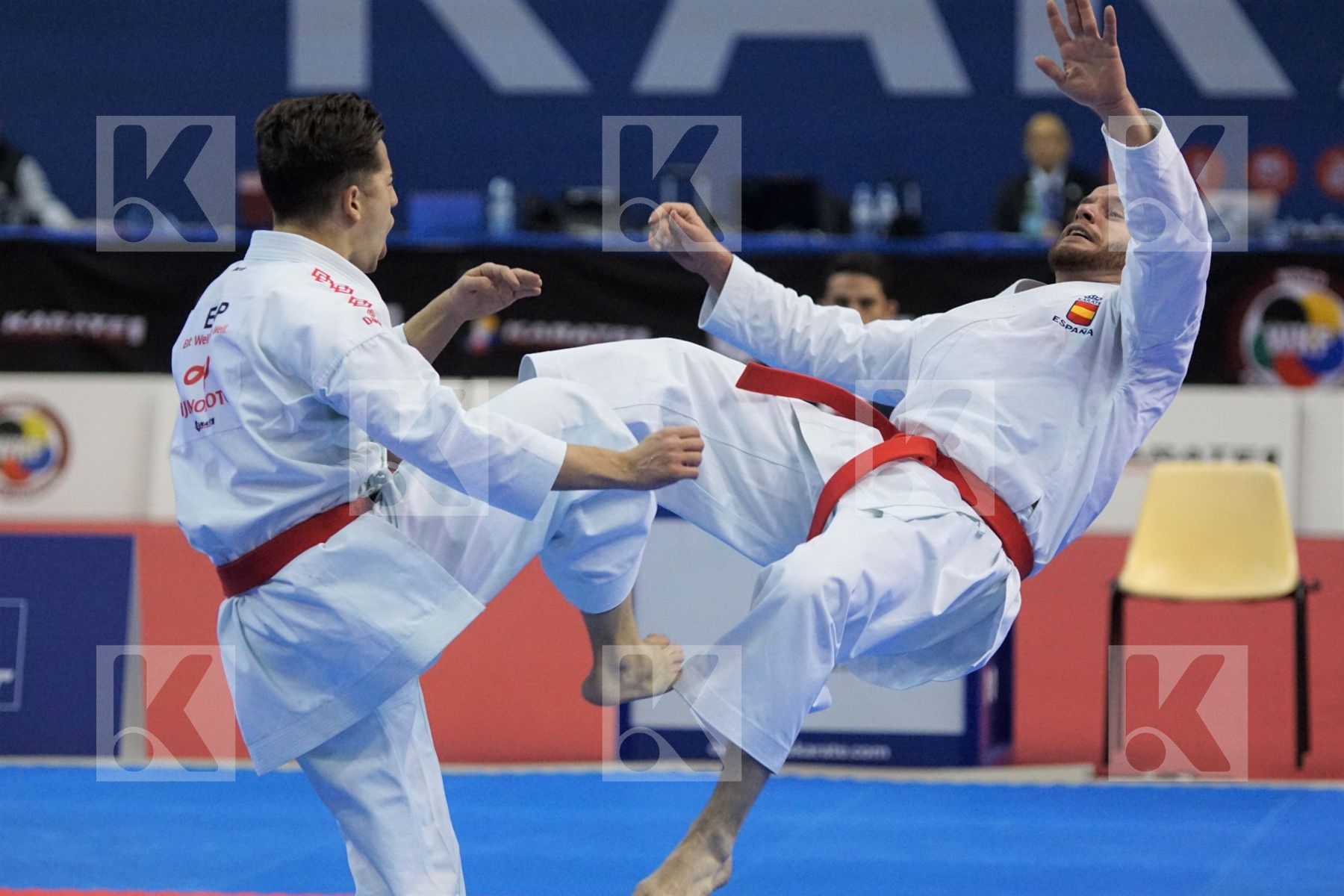 Spain vs. Turkey in Male Team Kata - Gold match