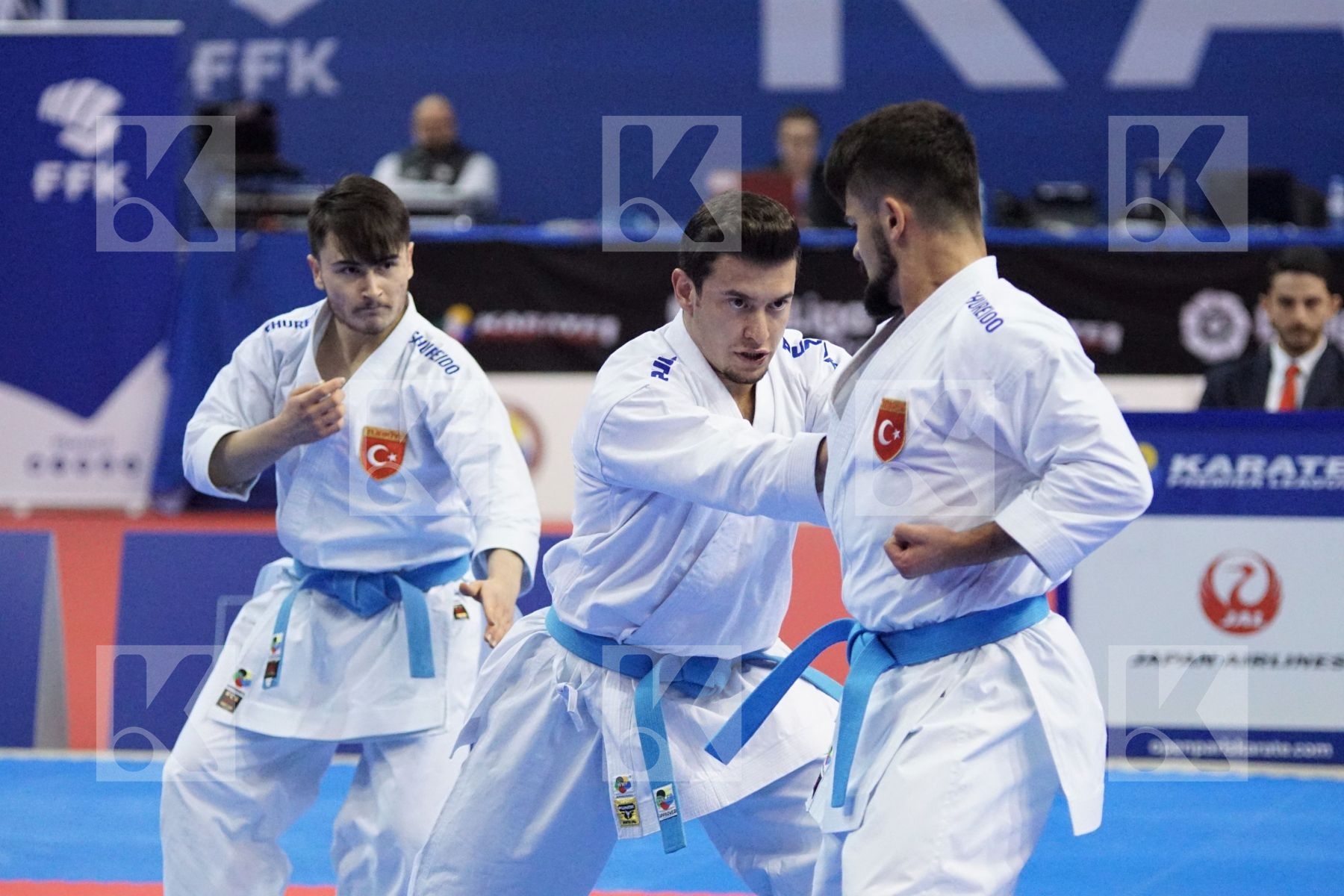 Spain vs. Turkey in Male Team Kata - Gold match