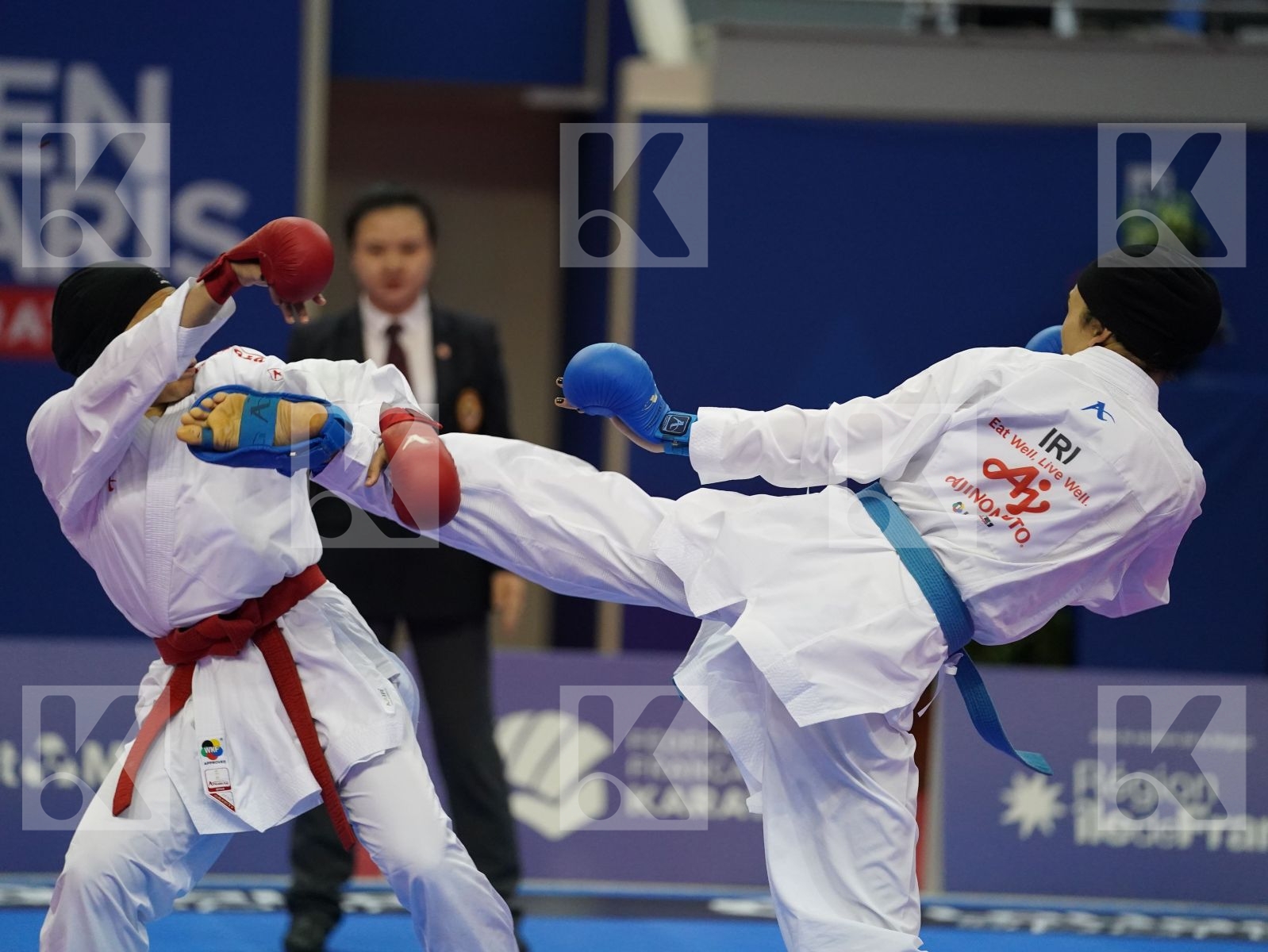 SAYED RADWA (EGYPT) vs BAHMANYAR SARA (IRAN) in Senior Kumite -50 Kg - Bronze bout