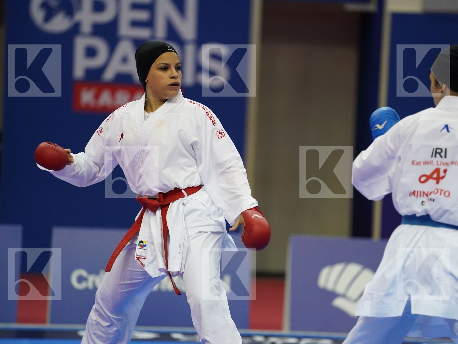 SAYED RADWA (EGYPT) vs BAHMANYAR SARA (IRAN) in Senior Kumite -50 Kg - Bronze bout