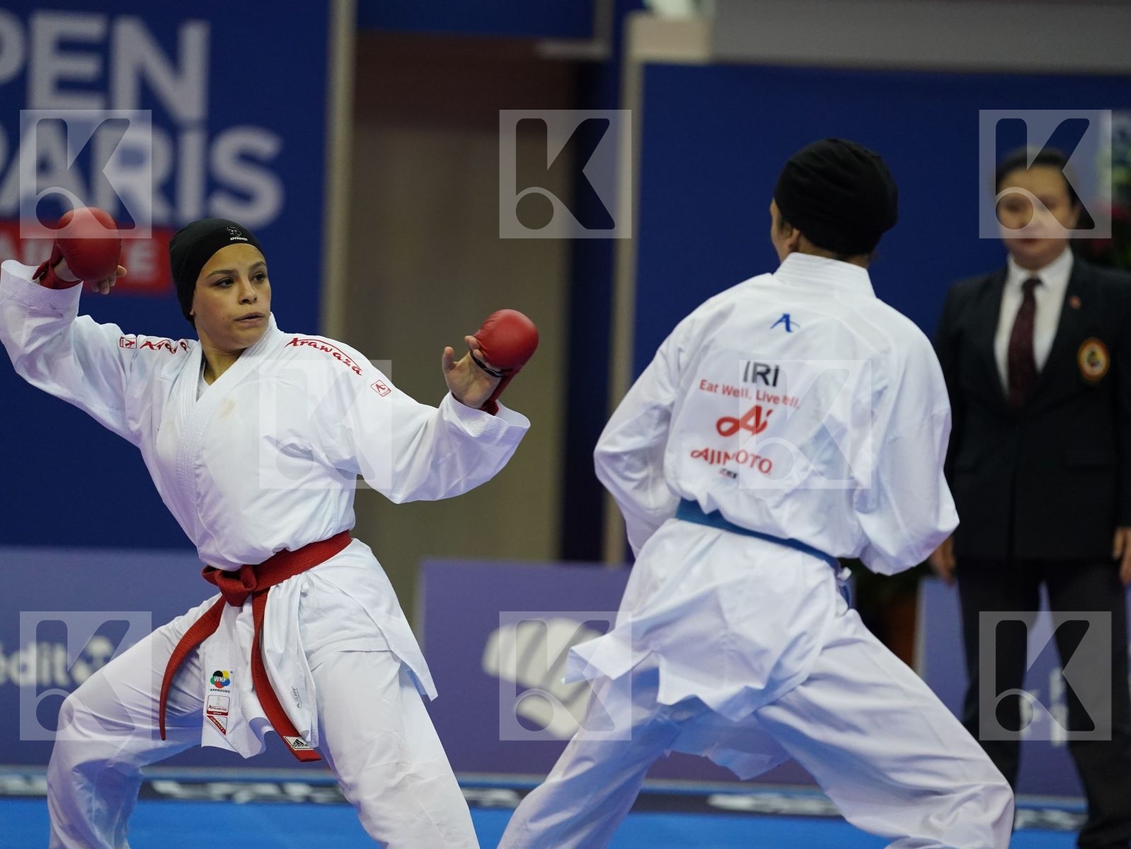 SAYED RADWA (EGYPT) vs BAHMANYAR SARA (IRAN) in Senior Kumite -50 Kg - Bronze bout