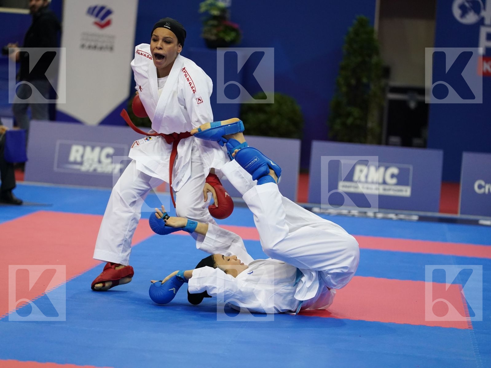 SAYED RADWA (EGYPT) vs BAHMANYAR SARA (IRAN) in Senior Kumite -50 Kg - Bronze bout