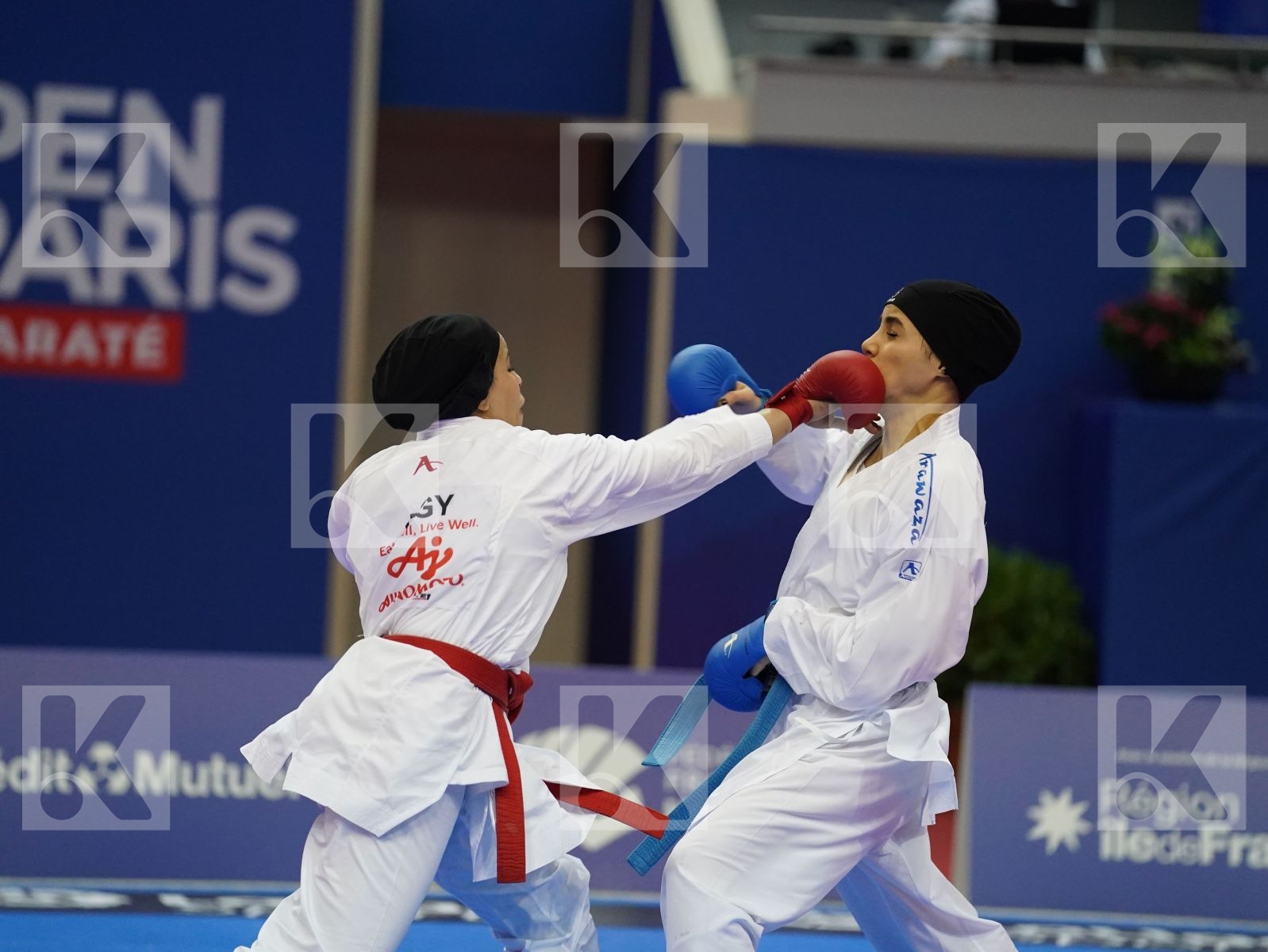 SAYED RADWA (EGYPT) vs BAHMANYAR SARA (IRAN) in Senior Kumite -50 Kg - Bronze bout