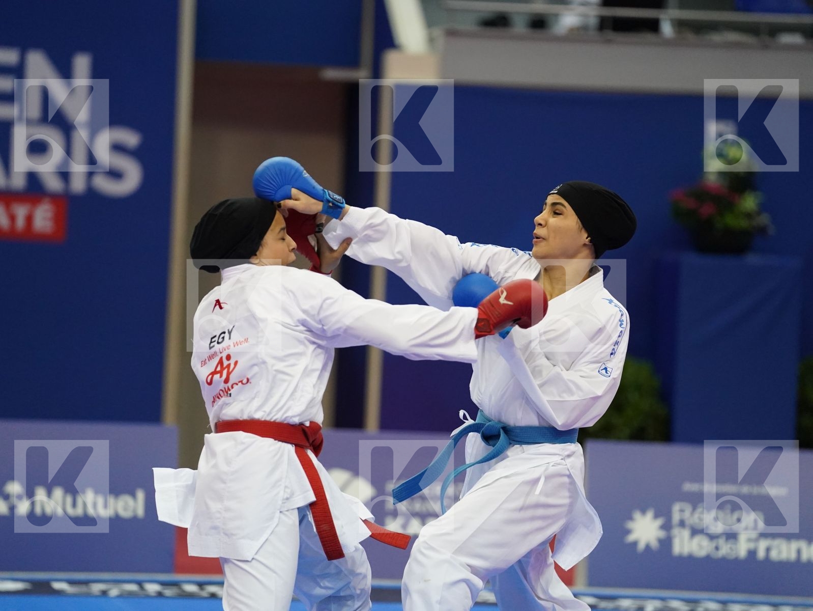 SAYED RADWA (EGYPT) vs BAHMANYAR SARA (IRAN) in Senior Kumite -50 Kg - Bronze bout
