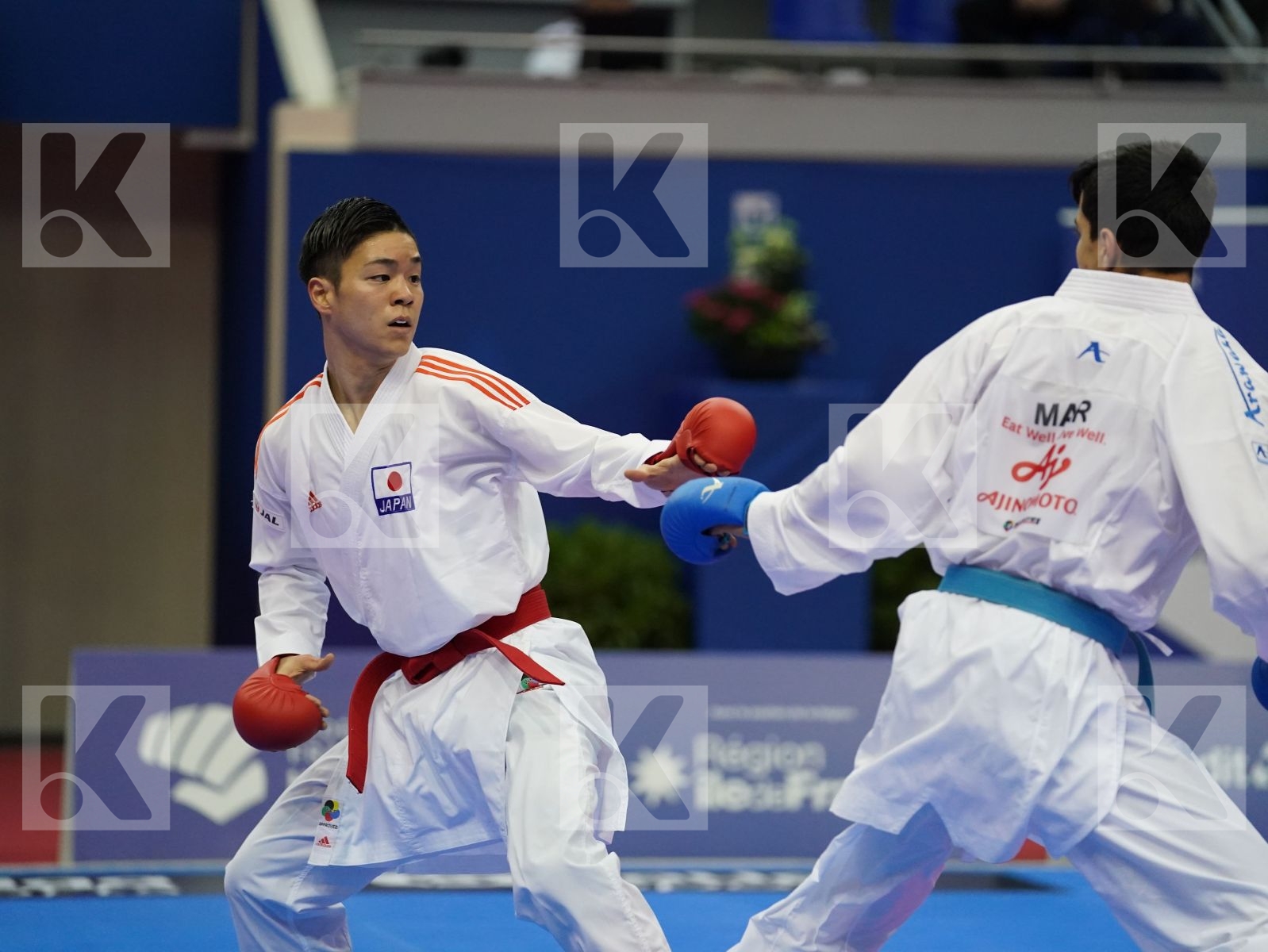 SAGO NAOTO (JAPAN) vs EDARI OUSSAMA (MOROCCO) in Senior Kumite -60 Kg - Bronze bout