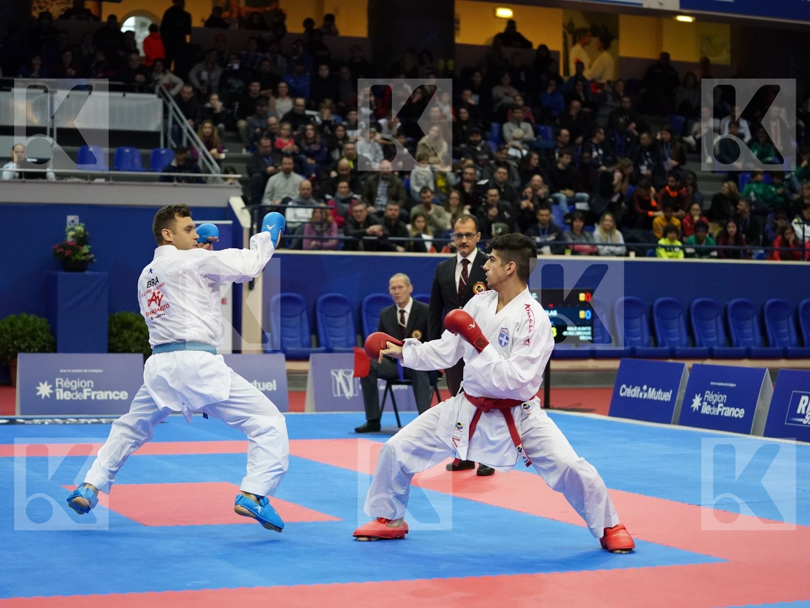 XENOS CHRISTOS-STEFANOS (GREECE) vs BROSE DOUGLAS (BRAZIL) in Senior Kumite -60 Kg - Bronze bout