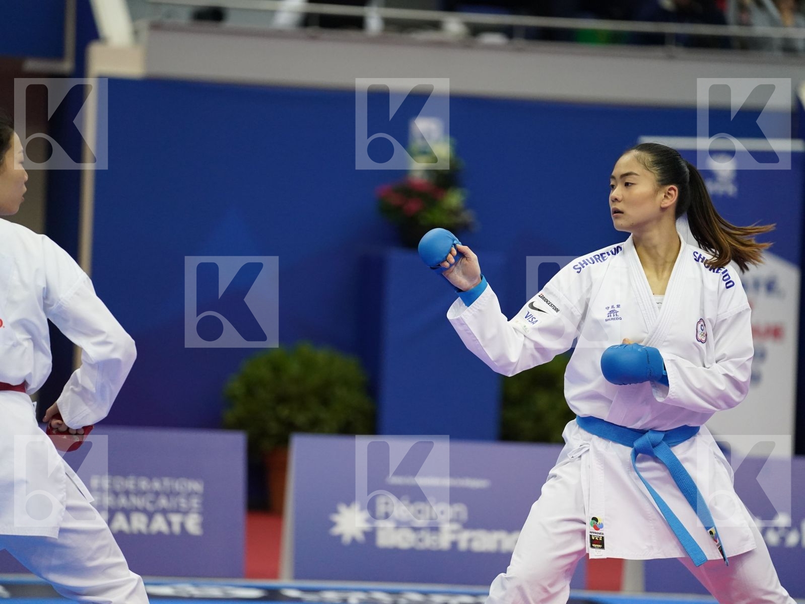 DING JIAMEI (CHINA) vs WEN TZU-YUN (TPE) in Senior Kumite -55 Kg - Bronze bout