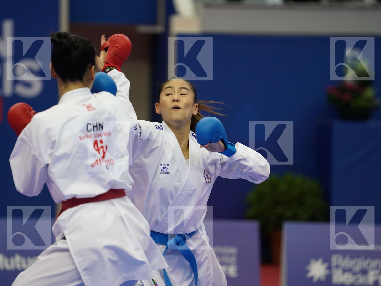 DING JIAMEI (CHINA) vs WEN TZU-YUN (TPE) in Senior Kumite -55 Kg - Bronze bout