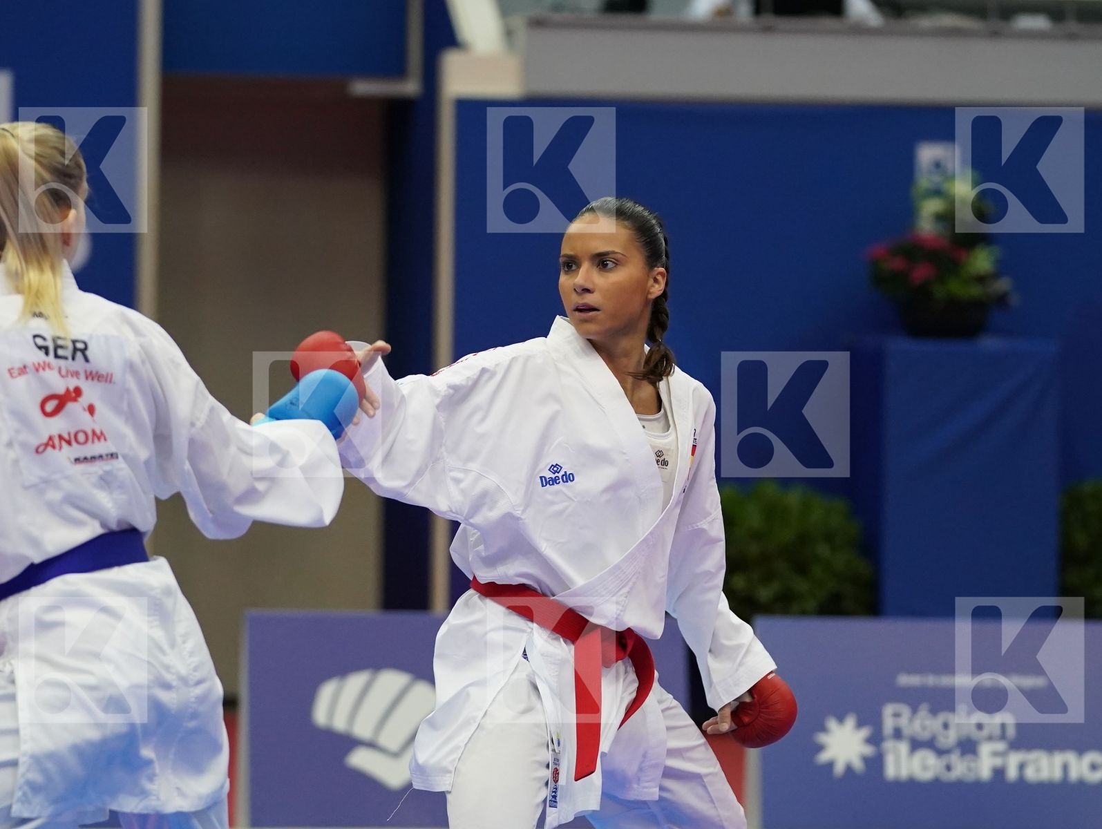 FERNANDEZ OSORIO CARLOTA (ESP) vs MESSERSCHMIDT JANA (GER) in Senior Kumite -55 Kg - Bronze bout
