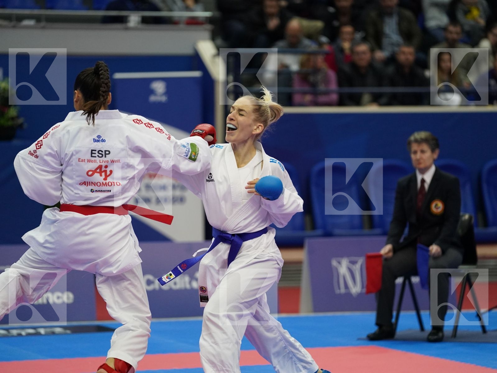 FERNANDEZ OSORIO CARLOTA (ESP) vs MESSERSCHMIDT JANA (GER) in Senior Kumite -55 Kg - Bronze bout