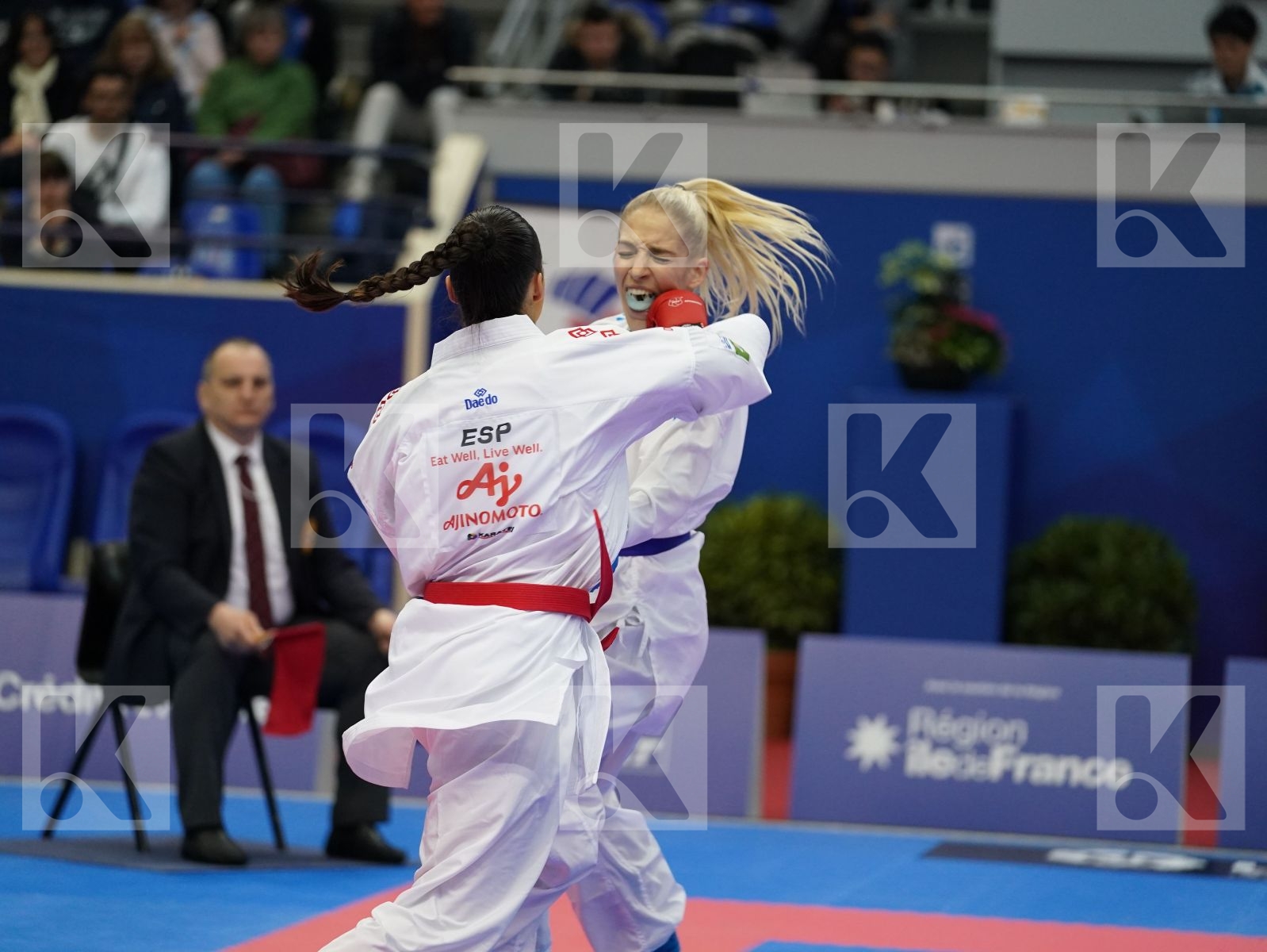 FERNANDEZ OSORIO CARLOTA (ESP) vs MESSERSCHMIDT JANA (GER) in Senior Kumite -55 Kg - Bronze bout
