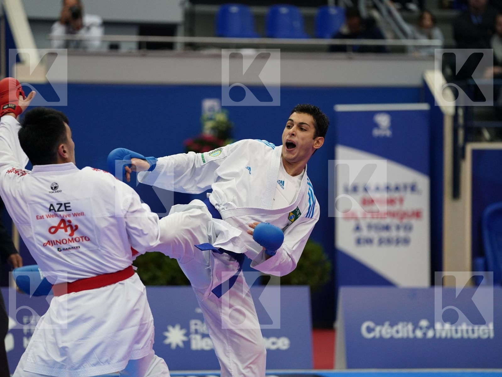 HASANOV RAFIZ (AZERBAIJAN) vs FIGUEIRA VINICIUS (BRAZIL) in Senior Kumite -67 Kg - Bronze bout