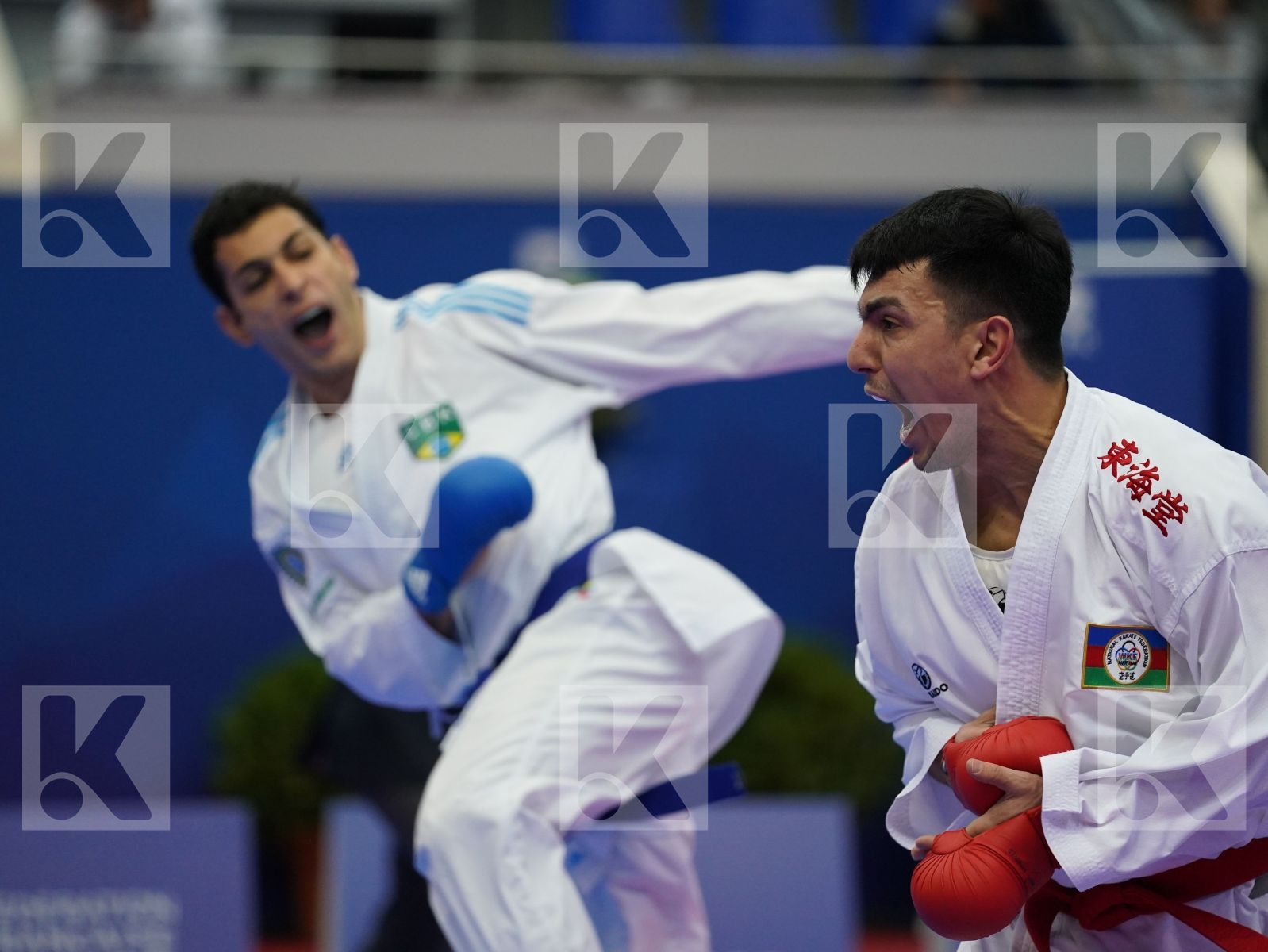 HASANOV RAFIZ (AZERBAIJAN) vs FIGUEIRA VINICIUS (BRAZIL) in Senior Kumite -67 Kg - Bronze bout