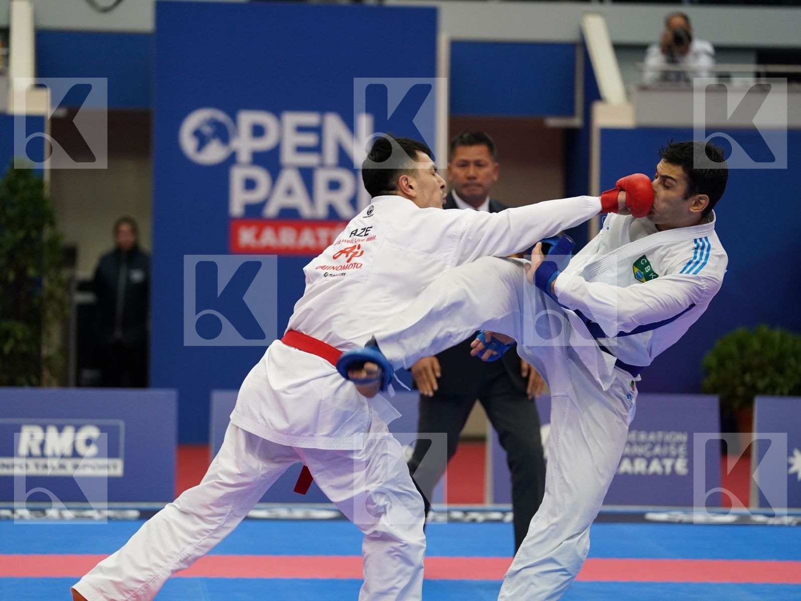 HASANOV RAFIZ (AZERBAIJAN) vs FIGUEIRA VINICIUS (BRAZIL) in Senior Kumite -67 Kg - Bronze bout