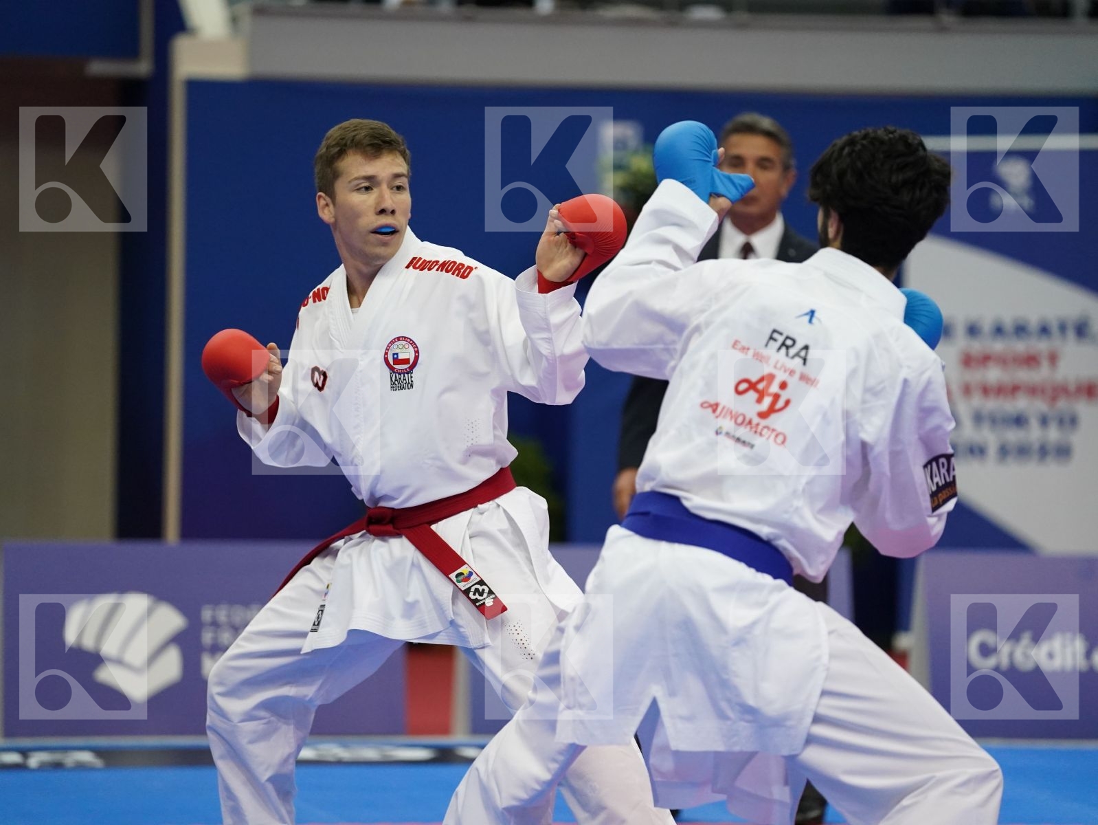 VELOZO CAMILO (CHILE) vs LAMOTTE YANIS (FRANCE) in Senior Kumite -67 Kg - Bronze bout