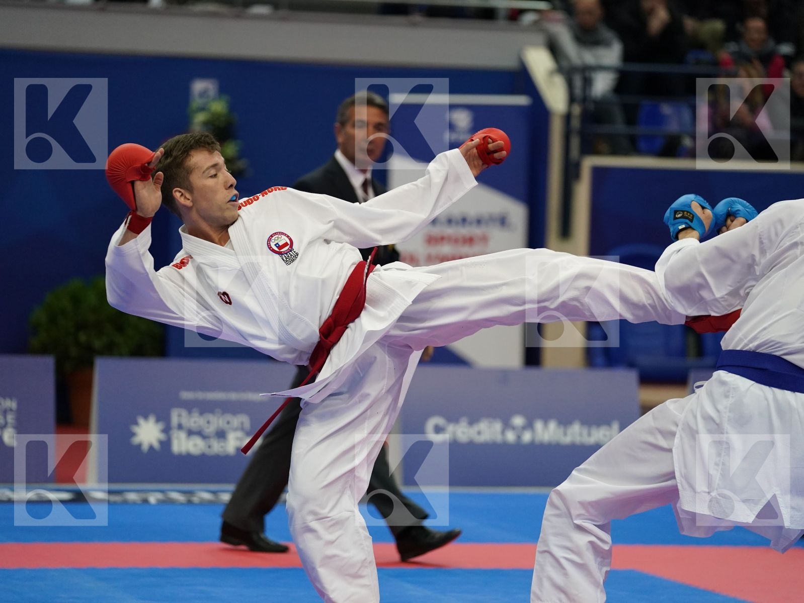 VELOZO CAMILO (CHILE) vs LAMOTTE YANIS (FRANCE) in Senior Kumite -67 Kg - Bronze bout