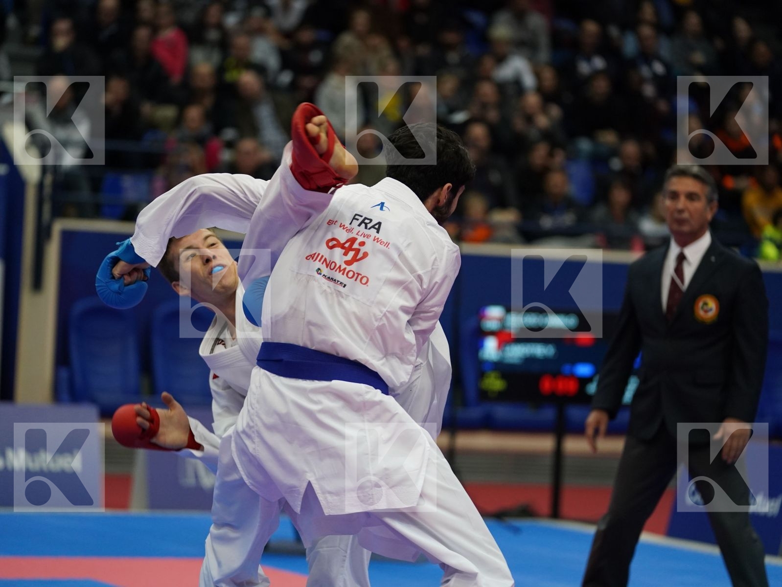 VELOZO CAMILO (CHILE) vs LAMOTTE YANIS (FRANCE) in Senior Kumite -67 Kg - Bronze bout