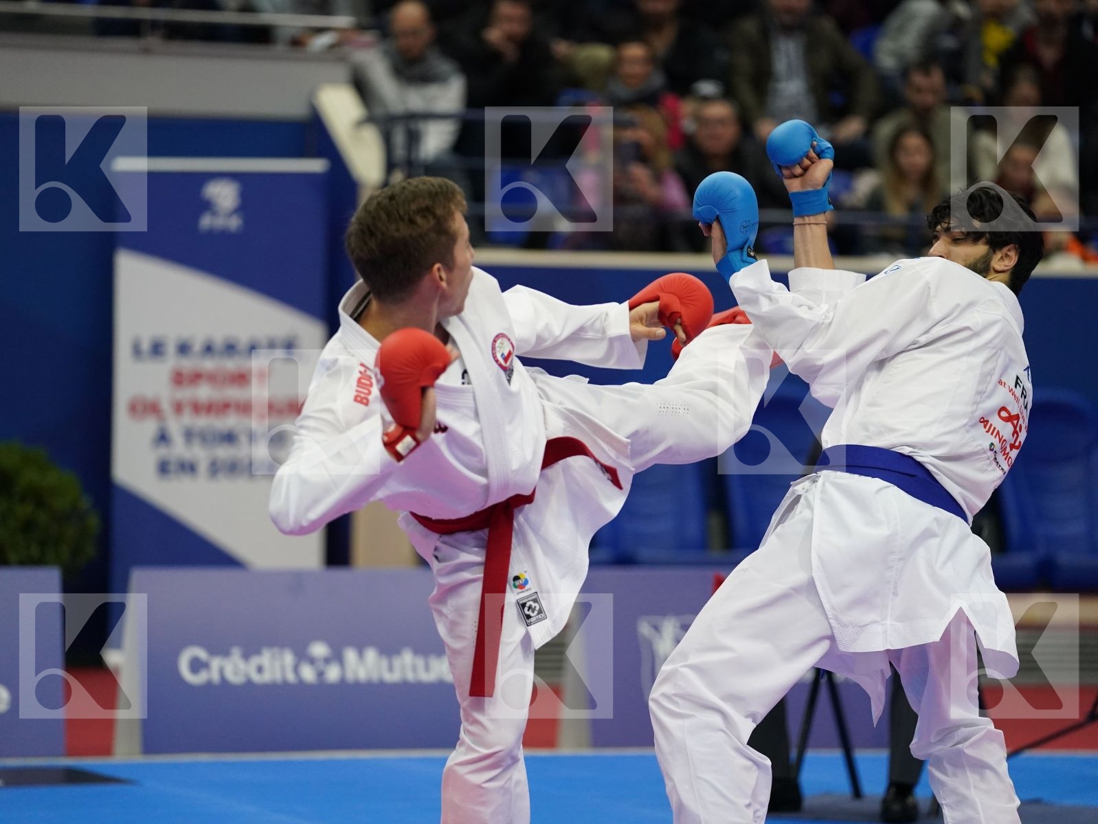 VELOZO CAMILO (CHILE) vs LAMOTTE YANIS (FRANCE) in Senior Kumite -67 Kg - Bronze bout