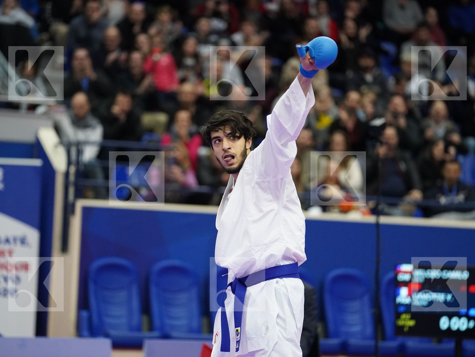 VELOZO CAMILO (CHILE) vs LAMOTTE YANIS (FRANCE) in Senior Kumite -67 Kg - Bronze bout