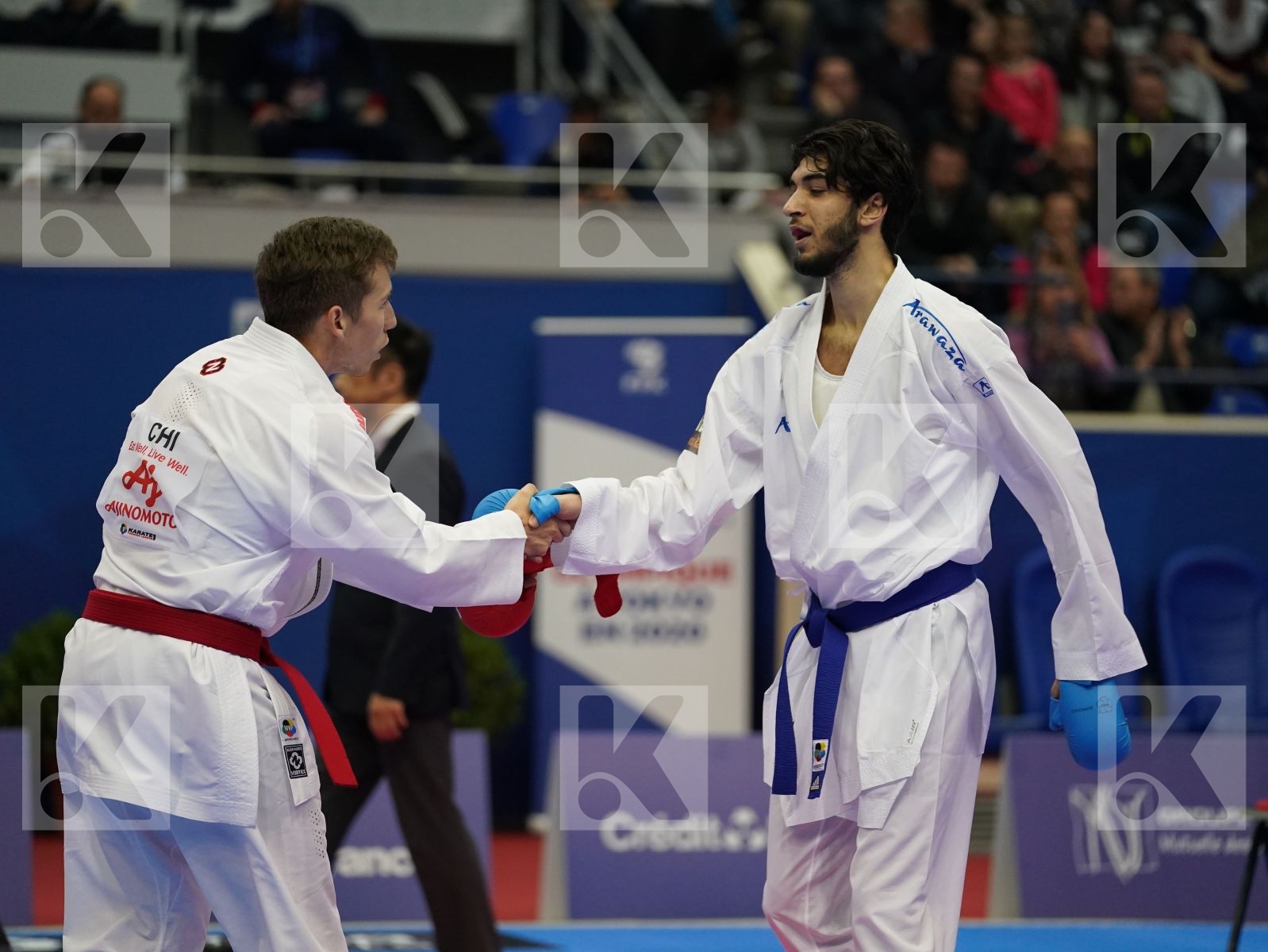 VELOZO CAMILO (CHILE) vs LAMOTTE YANIS (FRANCE) in Senior Kumite -67 Kg - Bronze bout