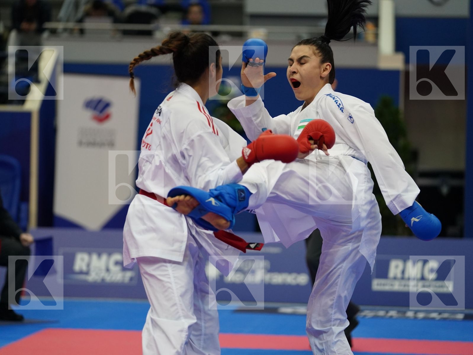 HEURTAULT LEILA (FRANCE) vs MIRZAEVA BARNO (UZBEKISTAN) in Senior Kumite -61 Kg - Bronze bout