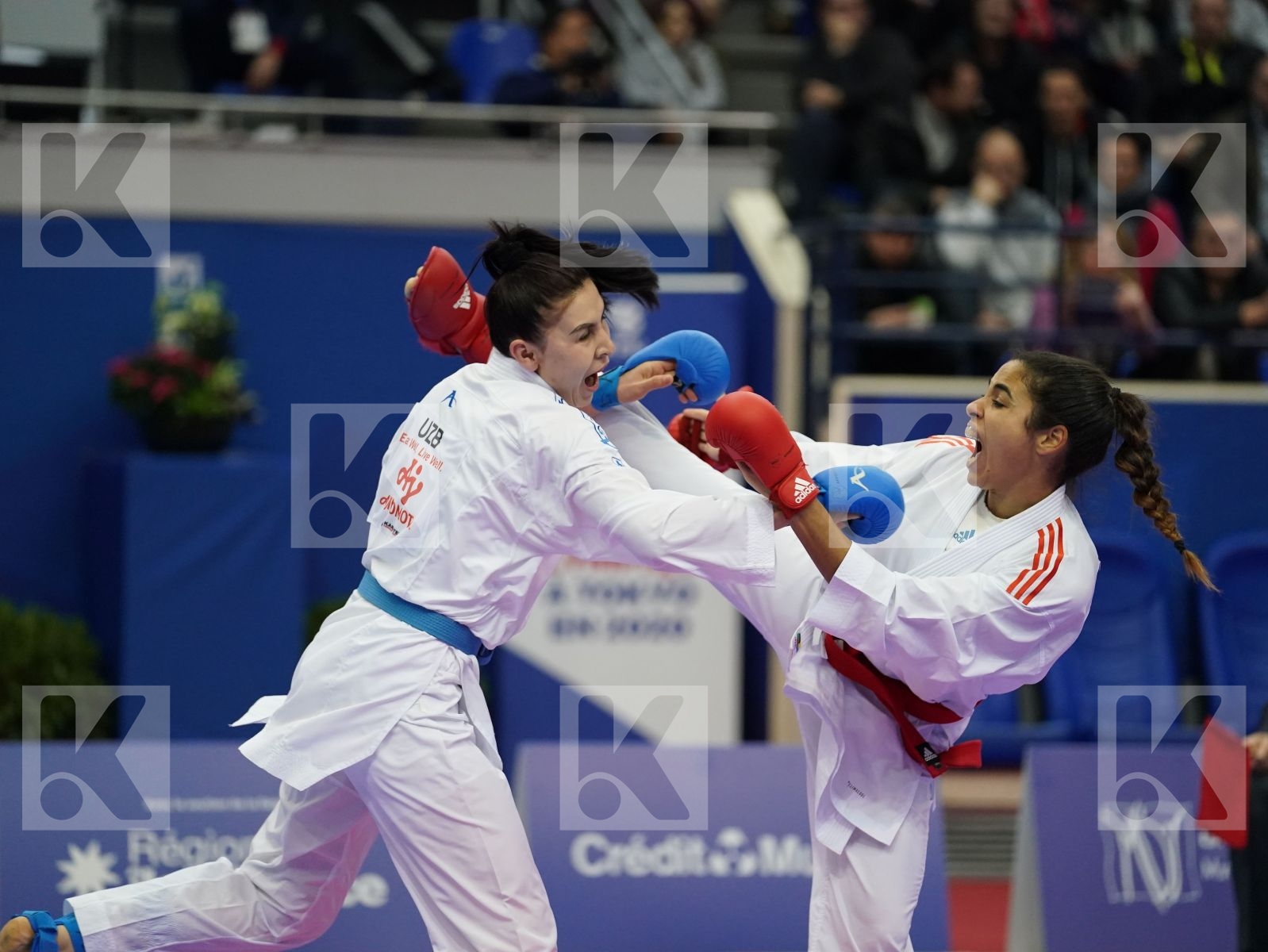 HEURTAULT LEILA (FRANCE) vs MIRZAEVA BARNO (UZBEKISTAN) in Senior Kumite -61 Kg - Bronze bout