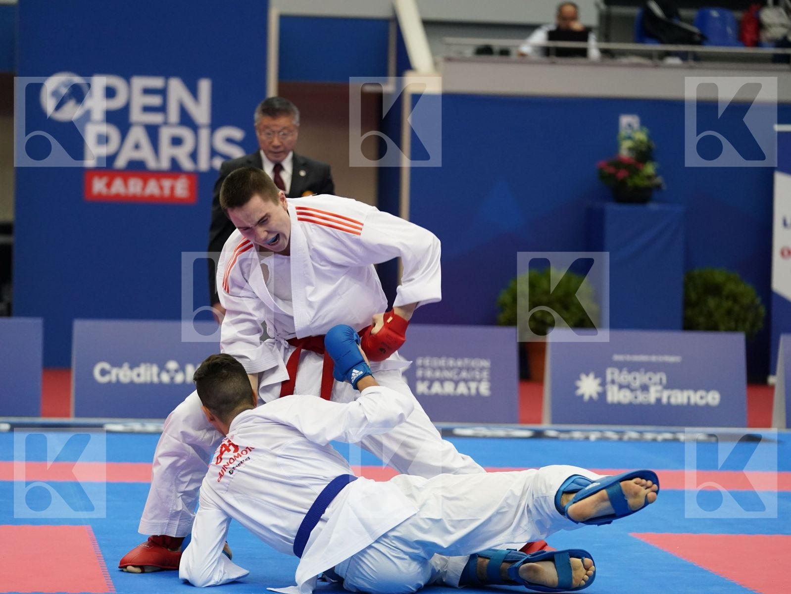 KUZNETCOV KIRILL (RUSSIA) vs GONZALEZ LAVIN JOAQUIN (CHILE) in Senior Kumite -75 Kg - Bronze bout