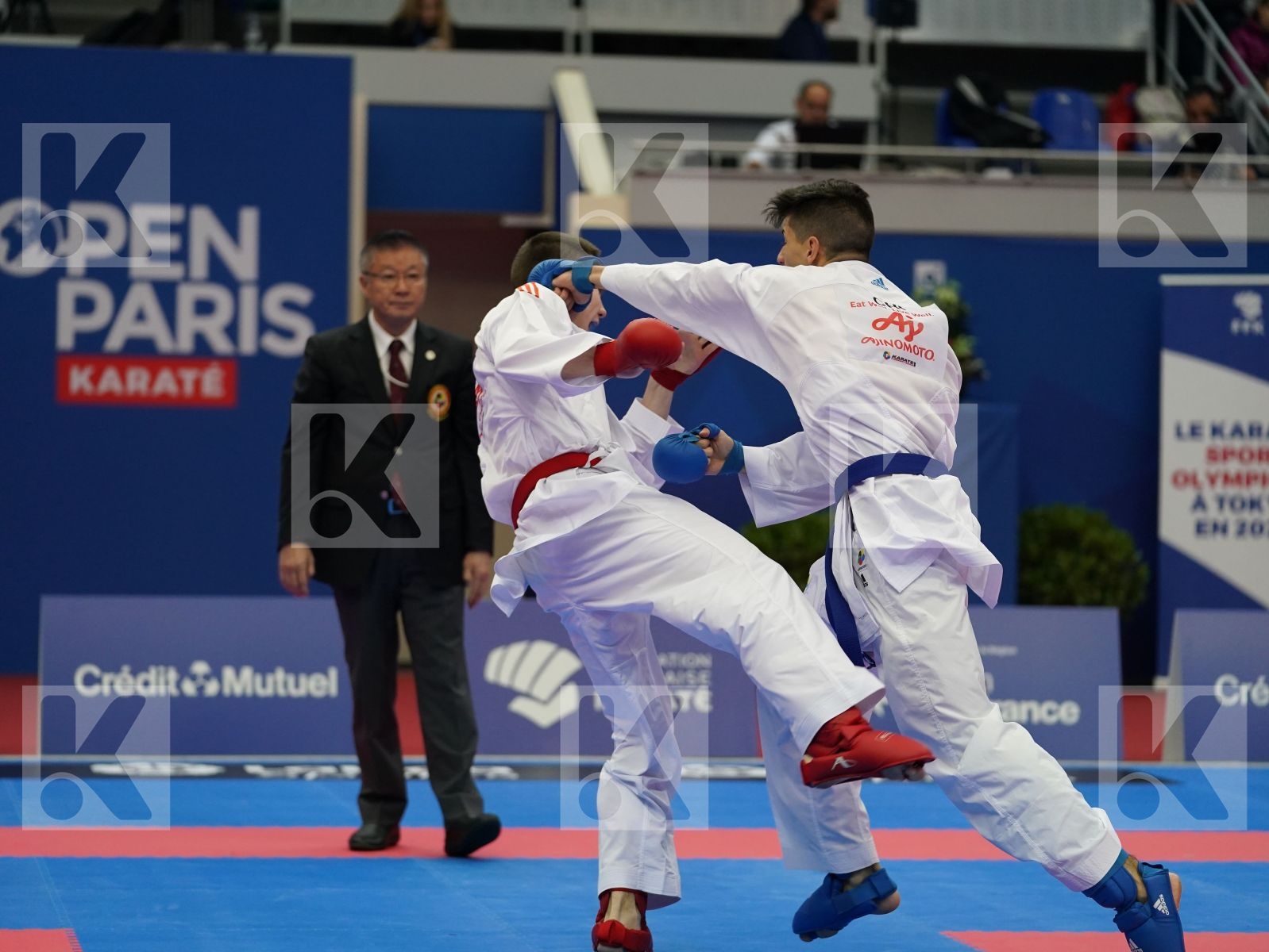 KUZNETCOV KIRILL (RUSSIA) vs GONZALEZ LAVIN JOAQUIN (CHILE) in Senior Kumite -75 Kg - Bronze bout