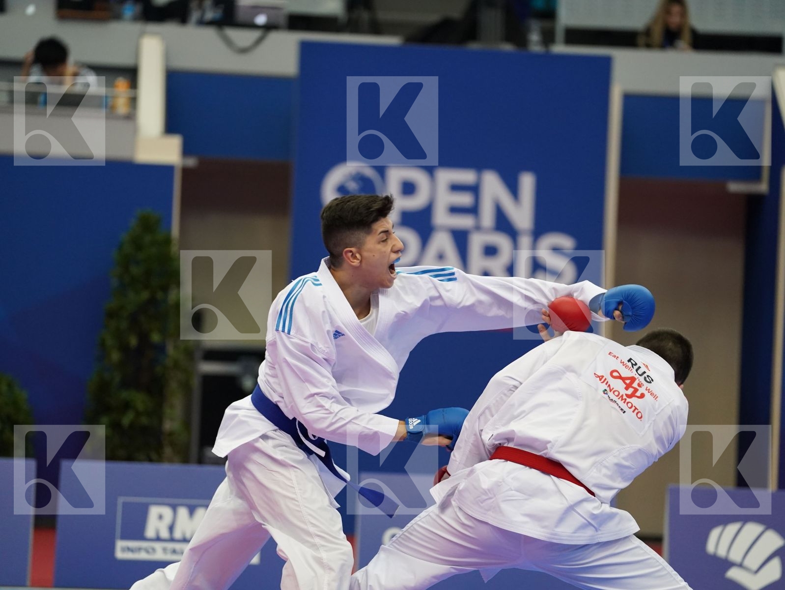 KUZNETCOV KIRILL (RUSSIA) vs GONZALEZ LAVIN JOAQUIN (CHILE) in Senior Kumite -75 Kg - Bronze bout