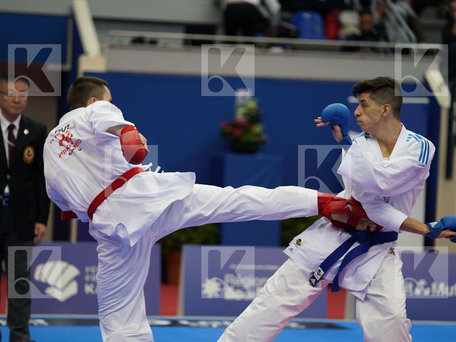 KUZNETCOV KIRILL (RUSSIA) vs GONZALEZ LAVIN JOAQUIN (CHILE) in Senior Kumite -75 Kg - Bronze bout