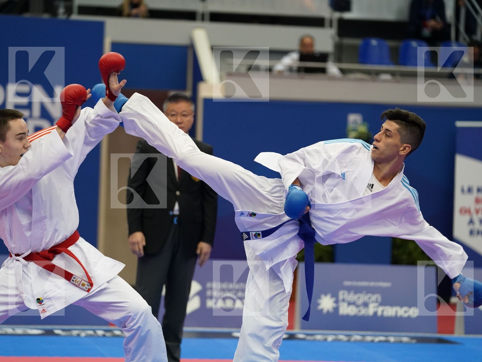 KUZNETCOV KIRILL (RUSSIA) vs GONZALEZ LAVIN JOAQUIN (CHILE) in Senior Kumite -75 Kg - Bronze bout