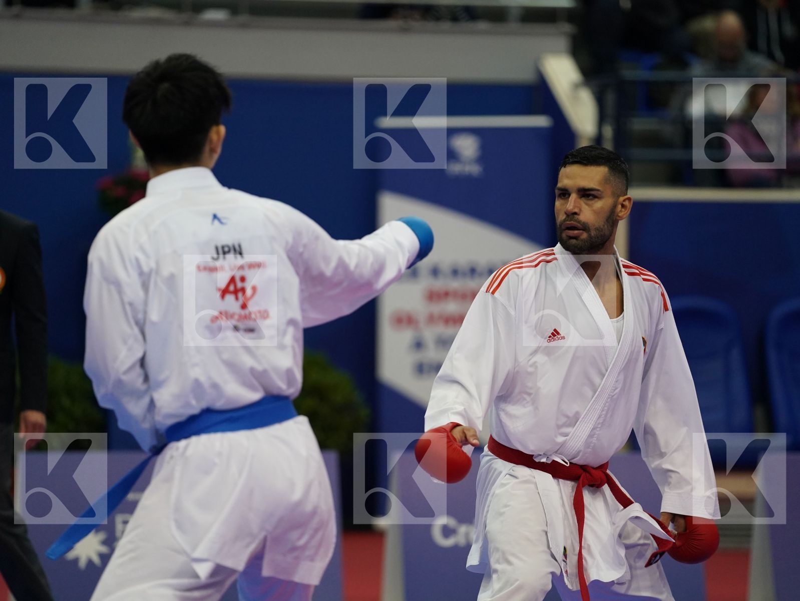 BUSA LUIGI (ITALY) vs SAKIYAMA YUSEI (JAPAN) in Senior Kumite -75 Kg - Bronze bout