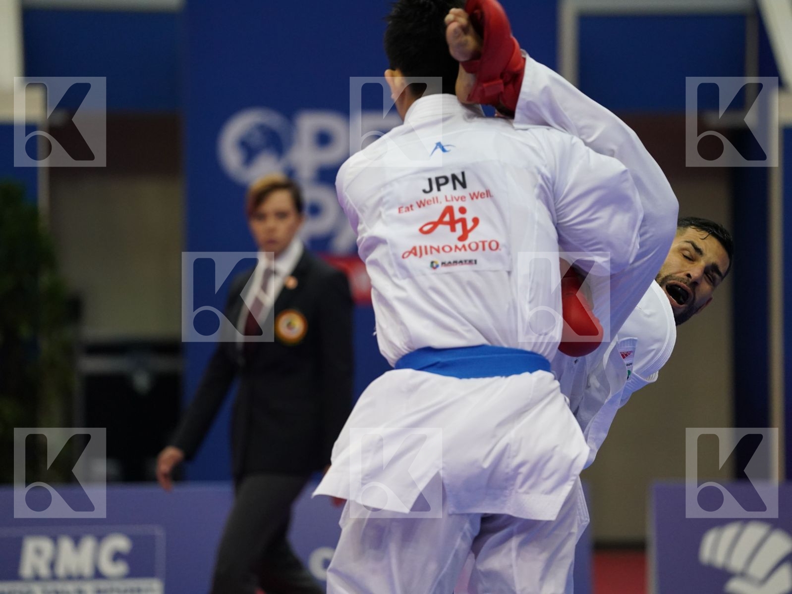 BUSA LUIGI (ITALY) vs SAKIYAMA YUSEI (JAPAN) in Senior Kumite -75 Kg - Bronze bout